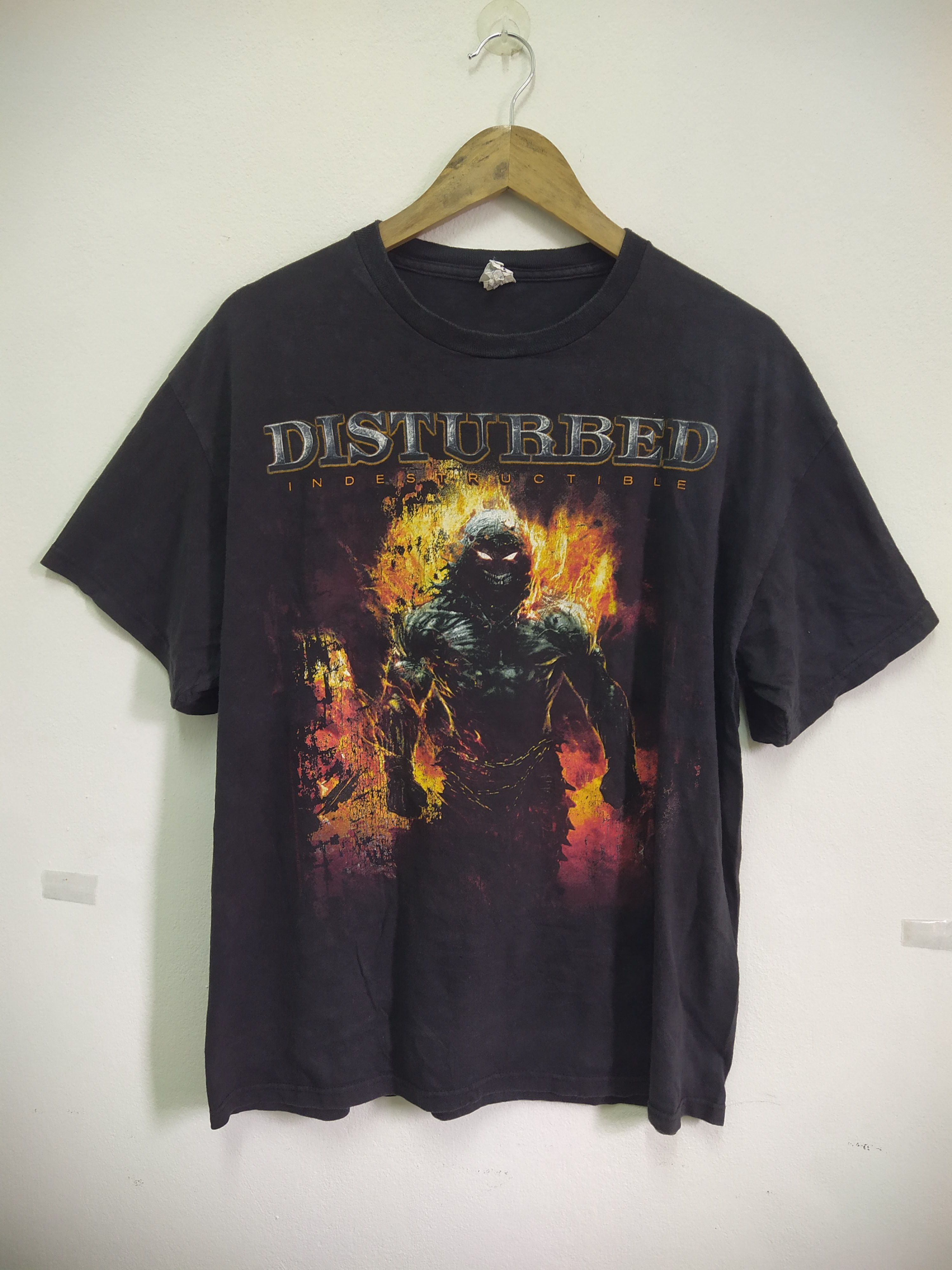 Band Tees Disturbed Indestructible Band Rock tour 2009 Size US L / EU 52-54 / 3 - 1 Thumbnail
