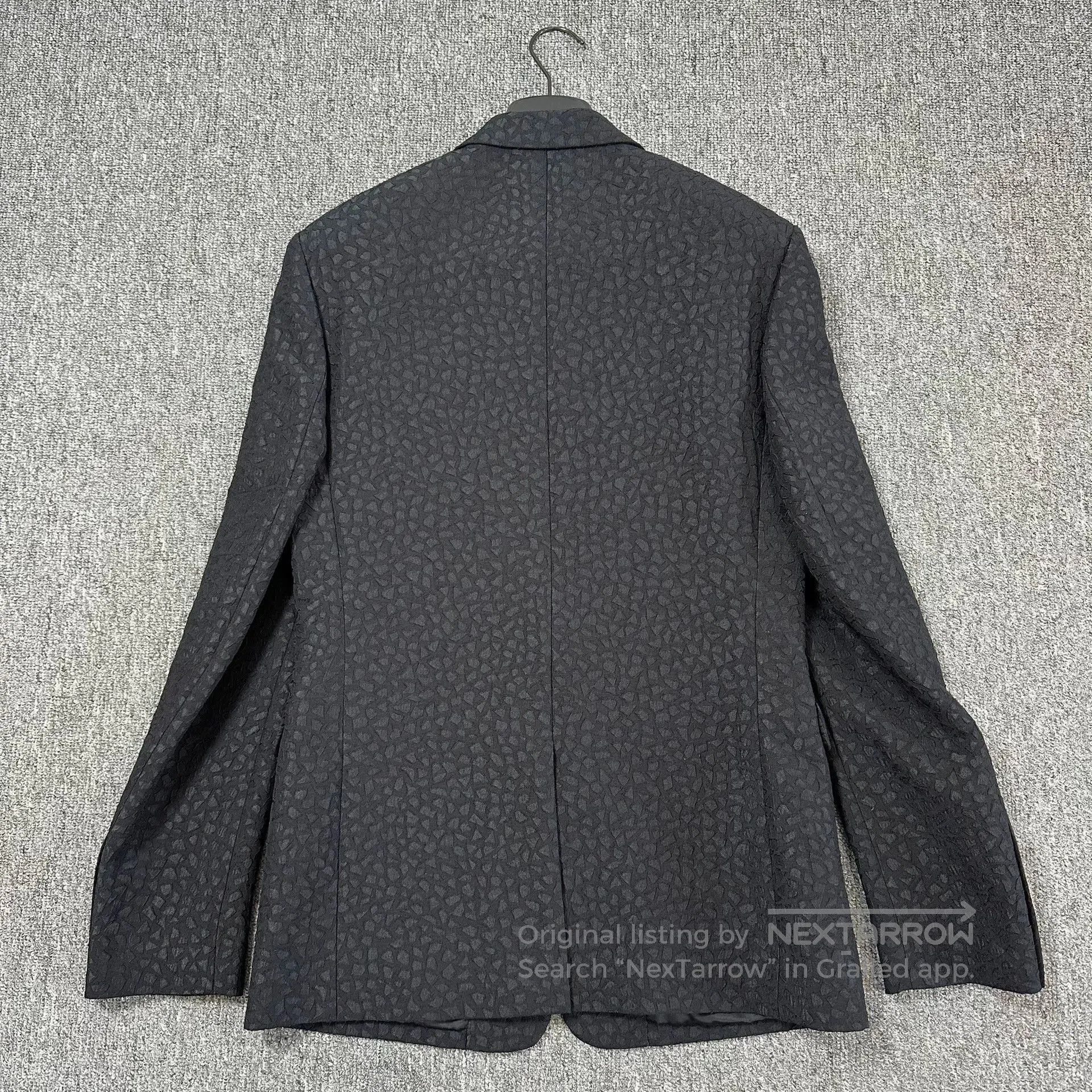 Dior Black Textured Blazer with Button Closure. Size US M / EU 48-50 / 2 - 4 Thumbnail