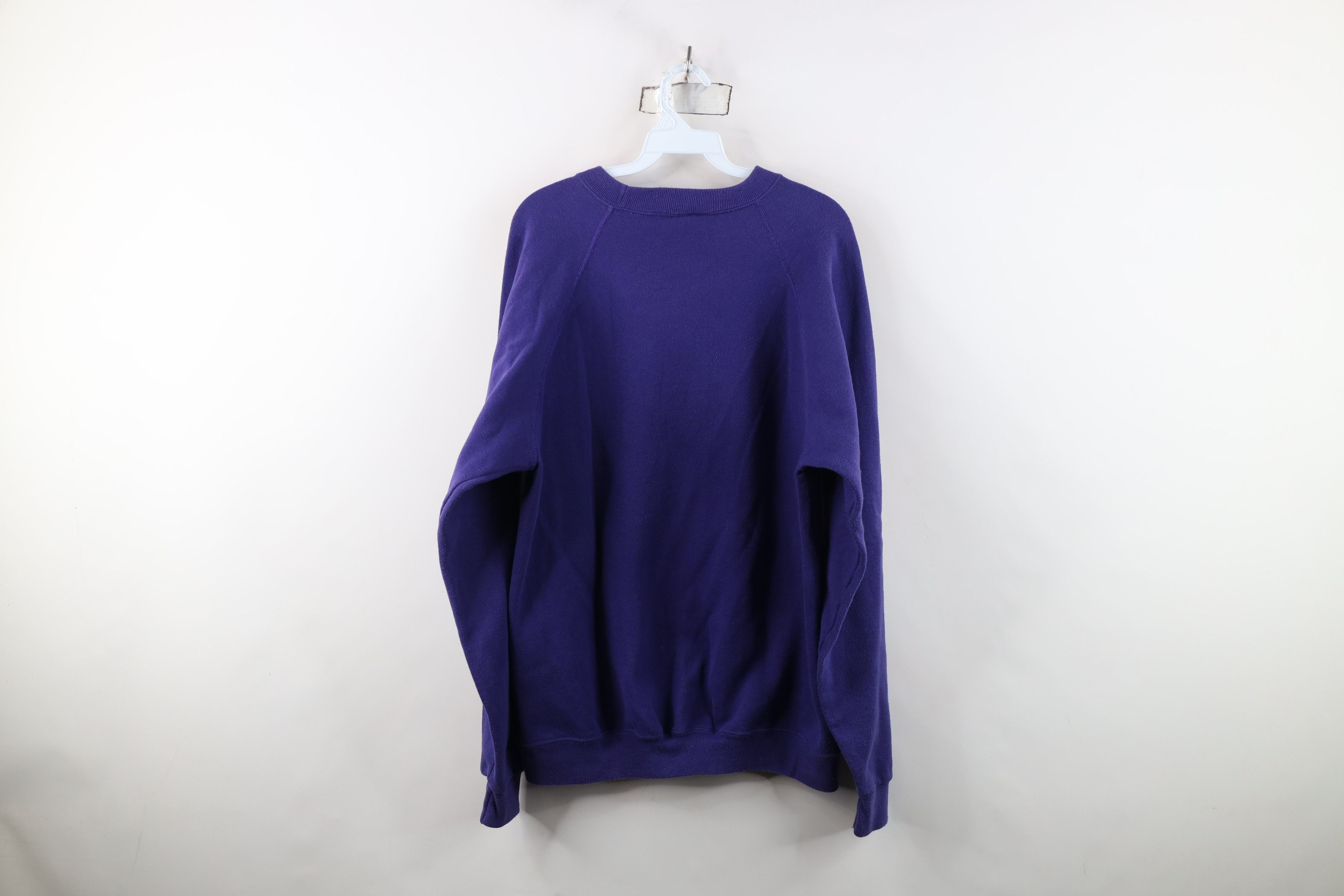 Vintage Vintage 90s Streetwear Heavyweight Sweatshirt Purple USA Size US XL / EU 56 / 4 - 8 Thumbnail
