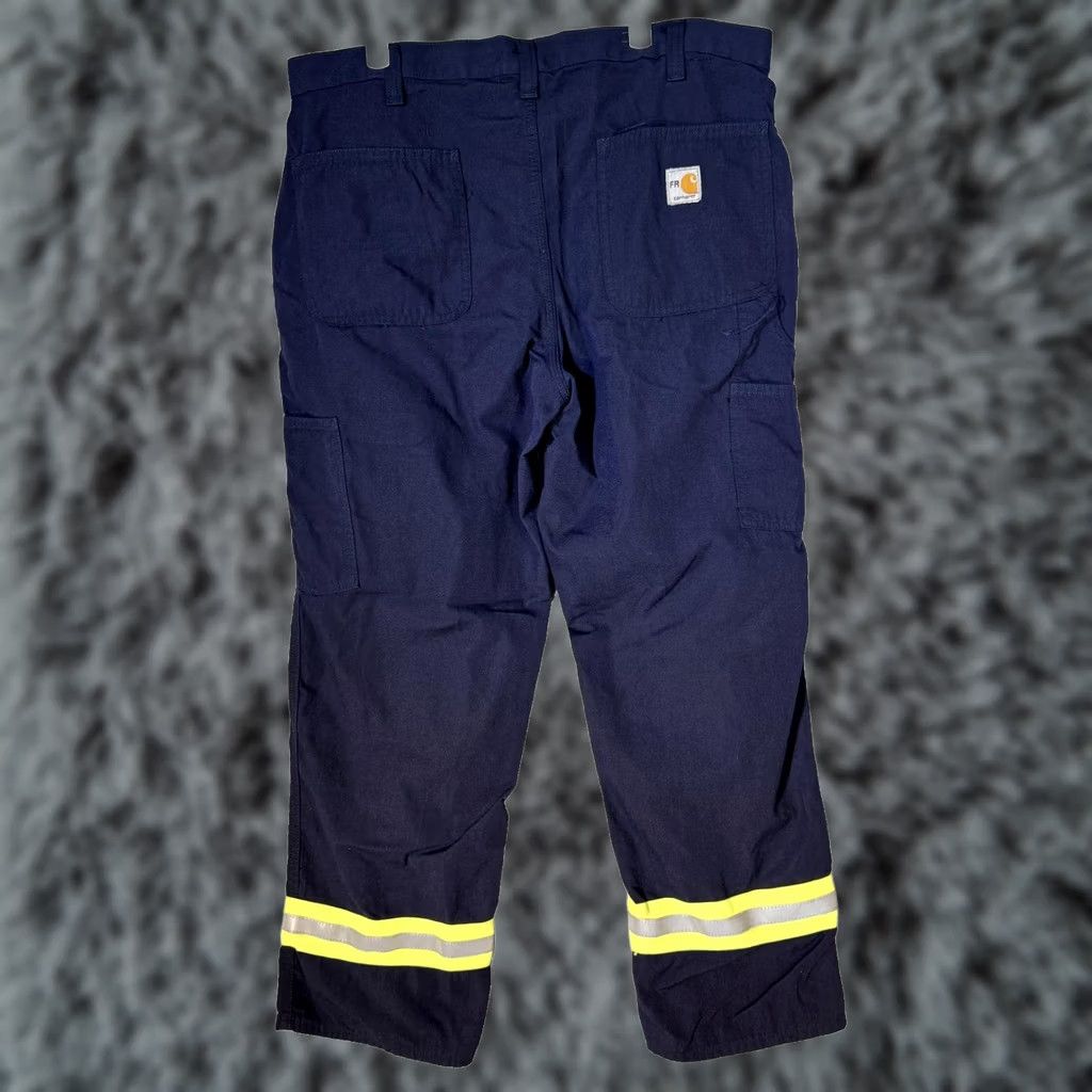 Carhartt Carhartt FR Work Pants Mens 36x30 CAT2 Arc Flash NFPA70E Navy Blue Size US 36 / EU 52 - 1 Thumbnail
