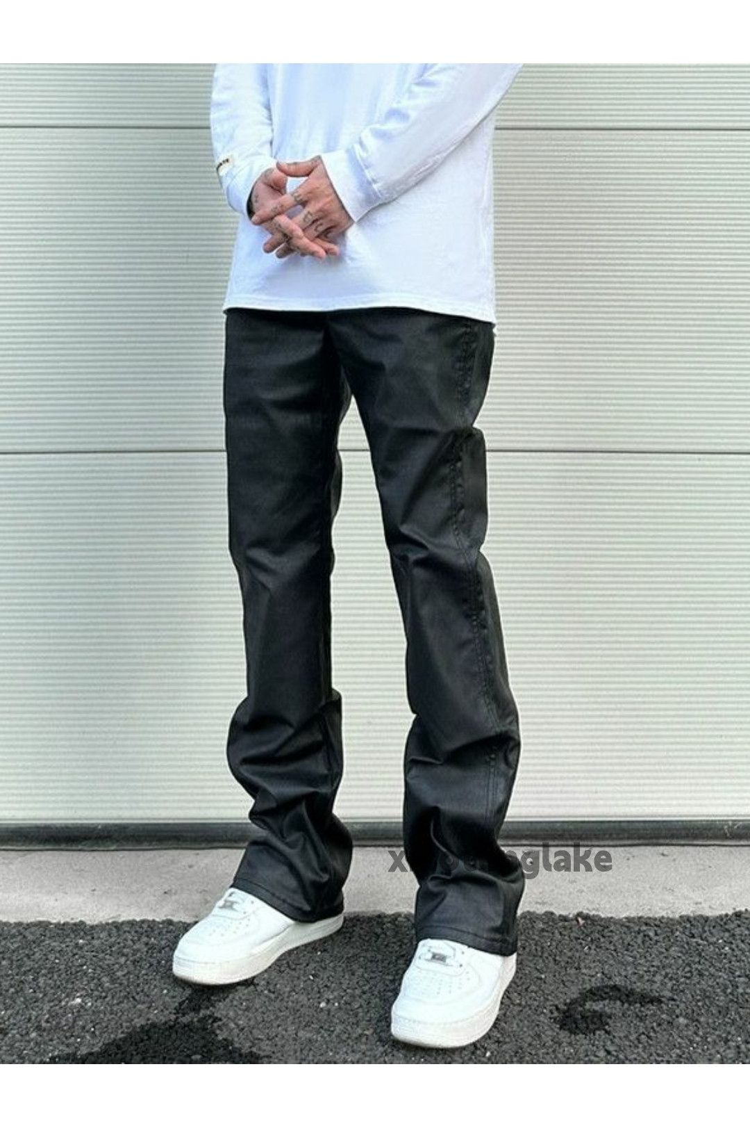 Designer × Jean × Vintage wax punk skate hiphop bootcut flared jeans Size US 32 / EU 48 - 2 Thumbnail