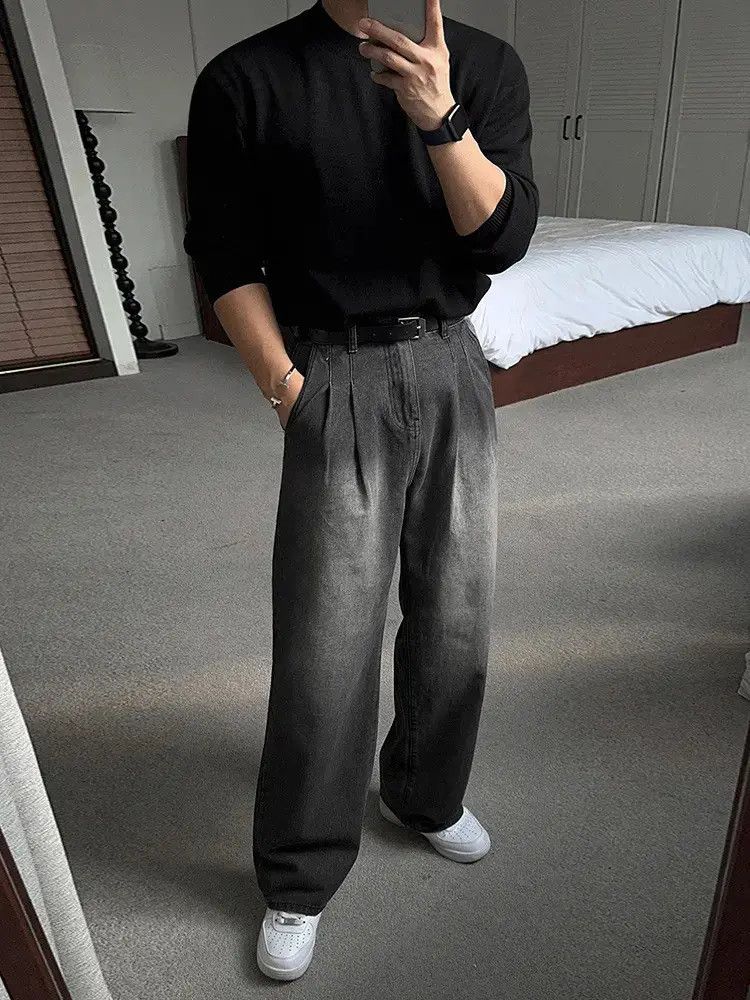 Japanese Brand Retro loose high street wide leg jeans Size US 32 / EU 48 - 1 Thumbnail