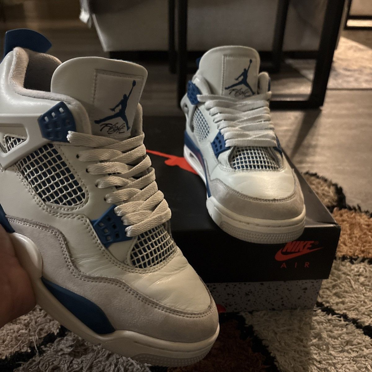 Jordan Brand Jordan 4 Military Blue Size US 9.5 / EU 42-43 - 1 Thumbnail