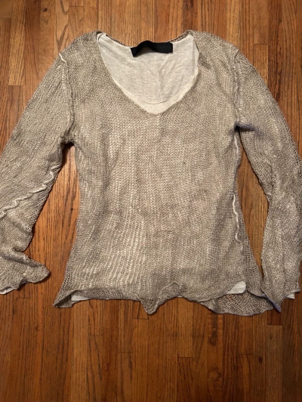 Layered summer mesh sweater
