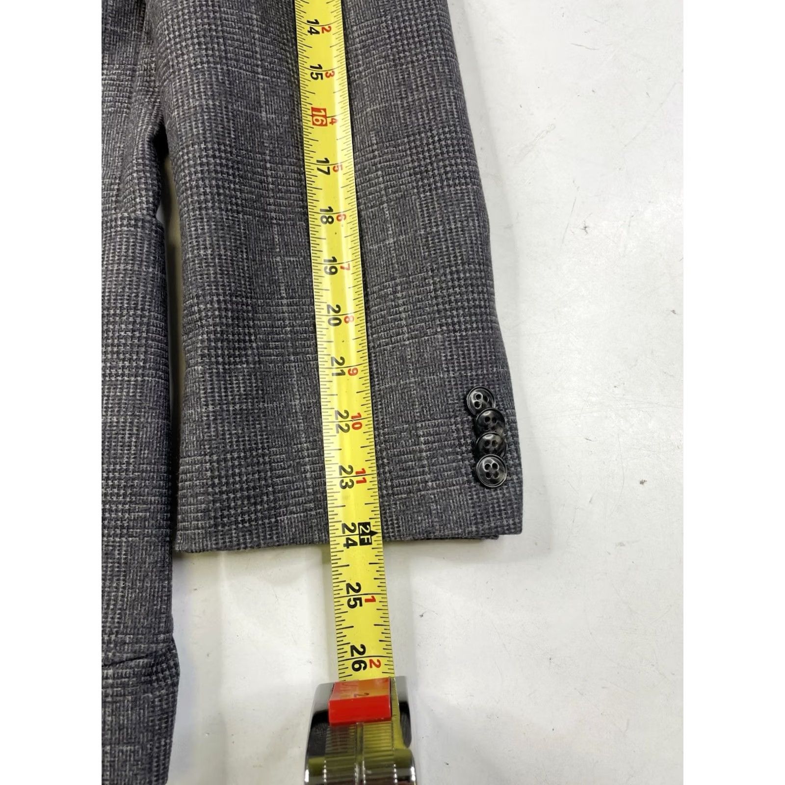 Joseph Abboud Joseph Abboud Heritage Blazer Jacket Glen Plaid 44R Modern Fit Stretch 1 Piece Men Suit Jacket Gray Tweed Regular Vintage No Size 44R - 6 Thumbnail