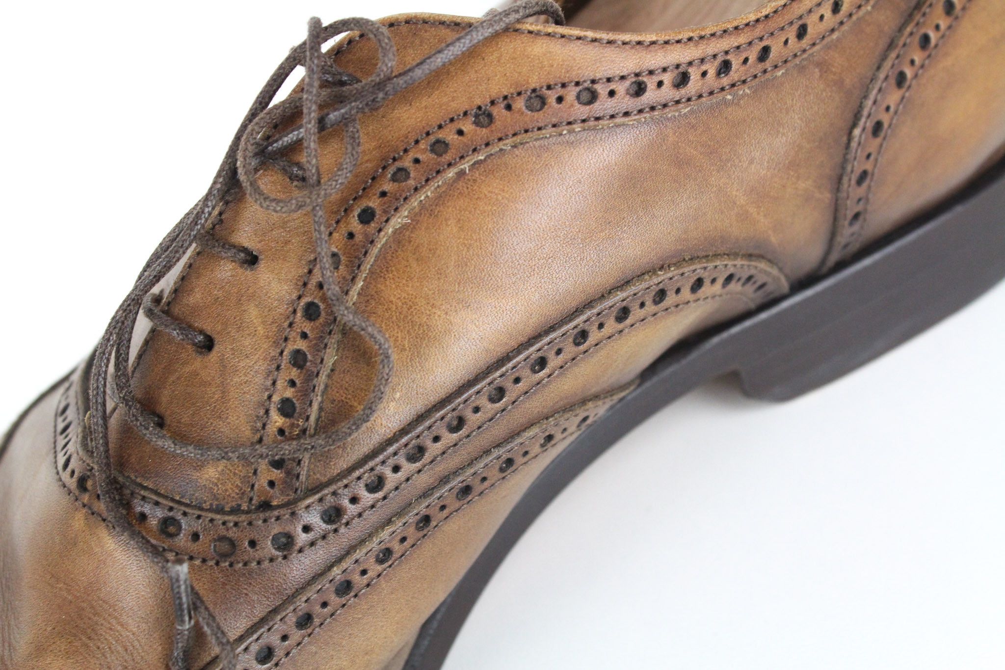 Suitsupply EU44.5 Brown Oxford Leather Low-Top Laced 72423 Size US 11.5 / EU 44-45 - 11 Thumbnail