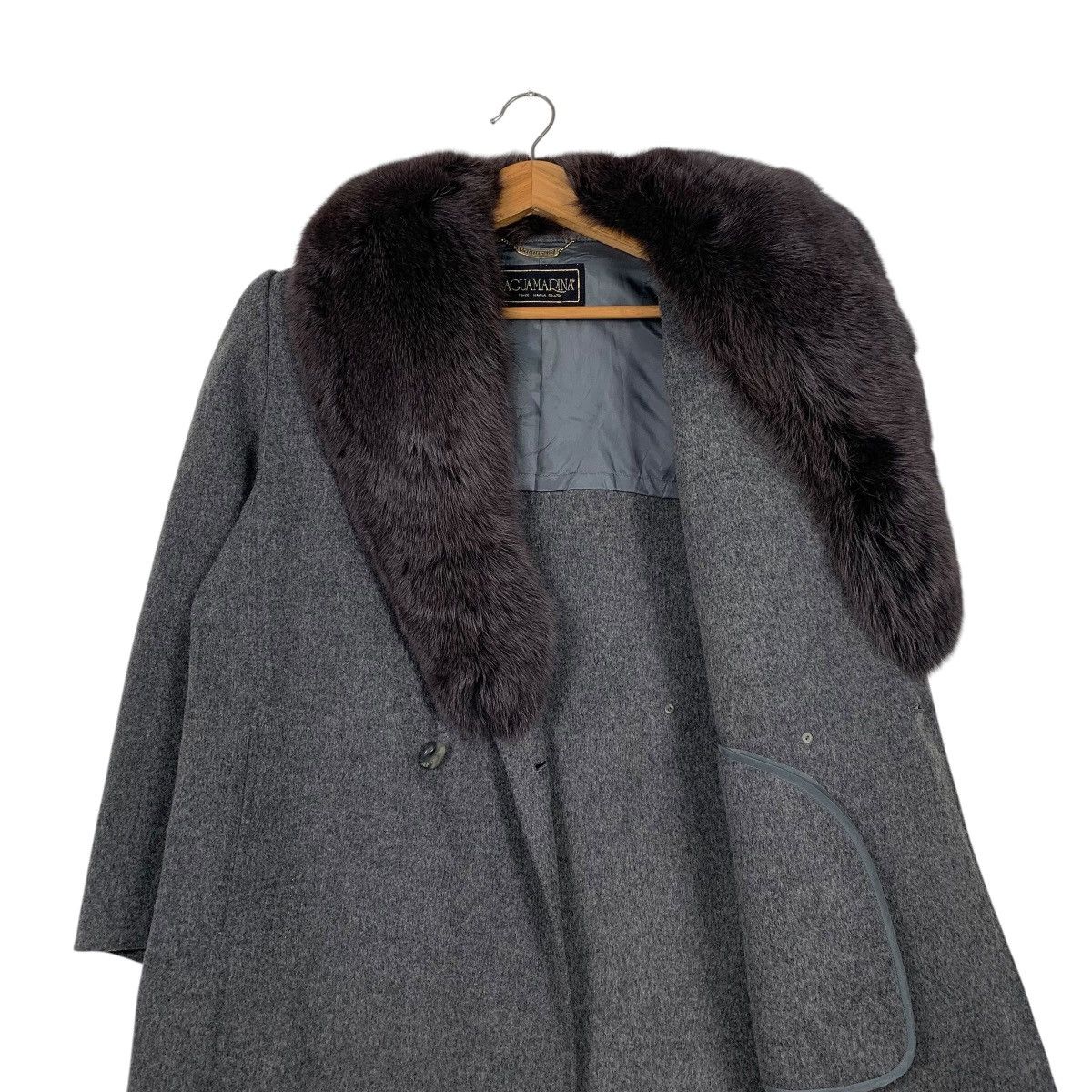 Japanese Brand Japanese Brand Agua Marina Fur Wool Coat Size M / US 6-8 / IT 42-44 - 11 Thumbnail