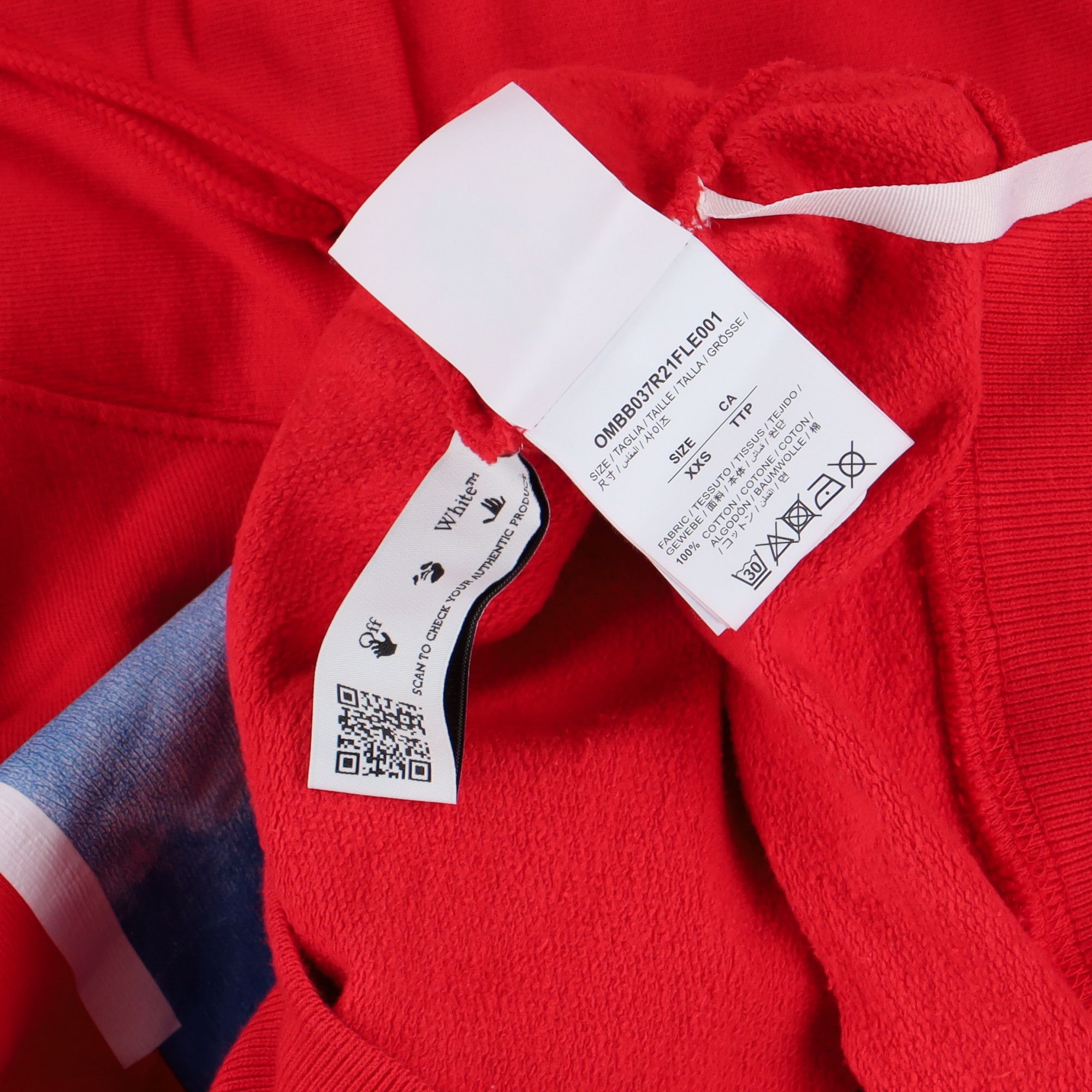 Off-White Red Mona Lisa Arrows Oversized Hoodie Size XXS / US 00 / IT 34 - 7 Thumbnail