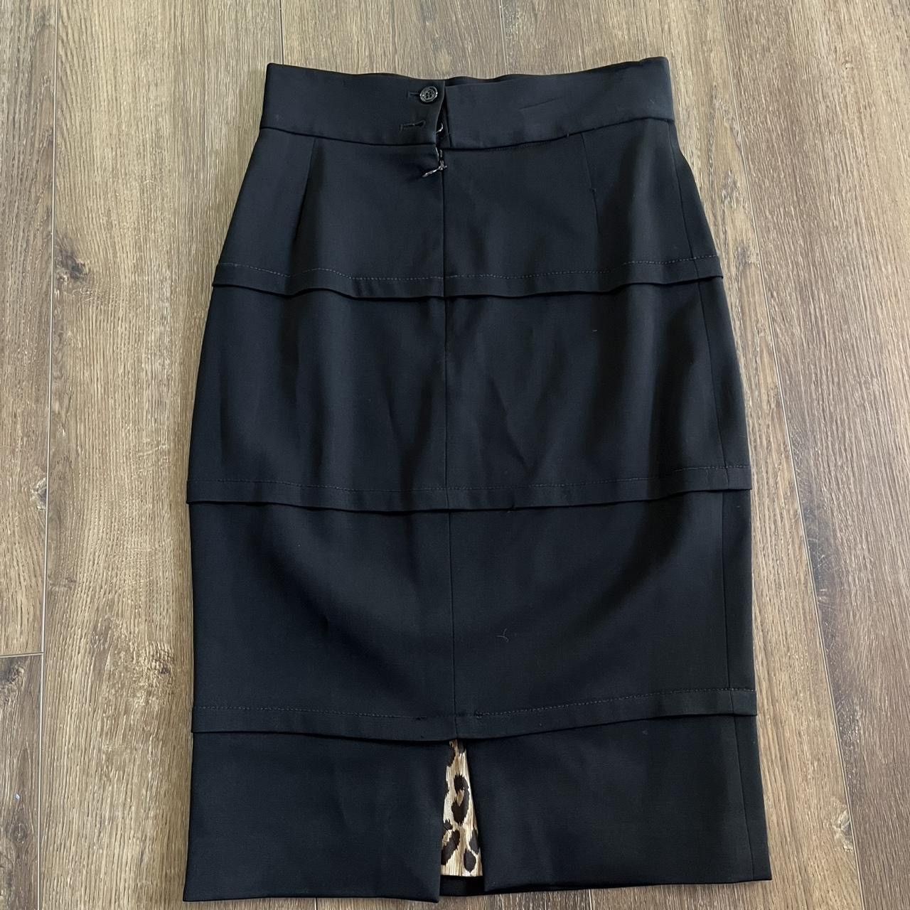 Dolce & Gabbana Vintage Dolce & Gabbana Black Wool Midi Skirt Size 26" / US 2 / IT 38 - 5 Thumbnail
