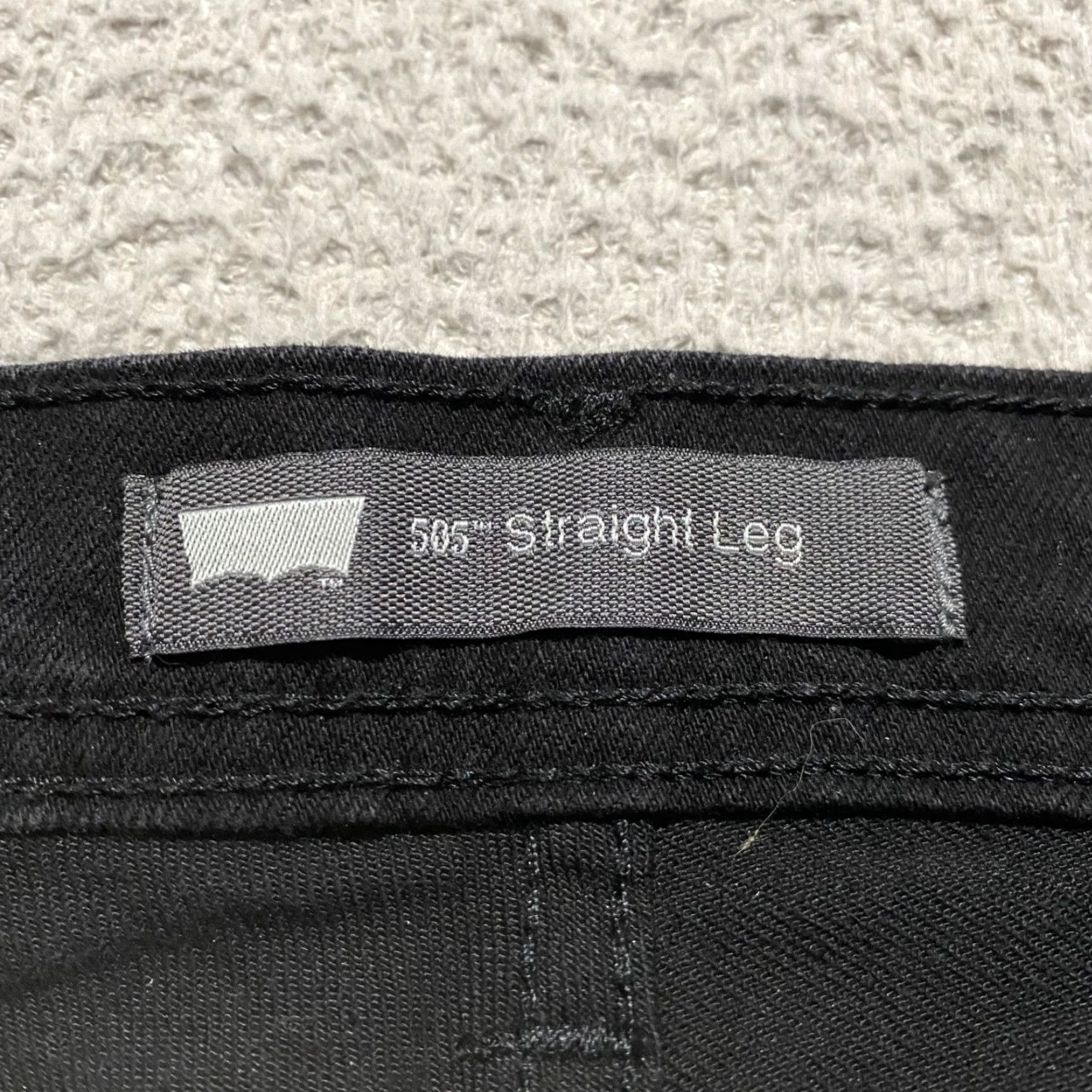 Levi's Levi's 505 Jeans Black Denim Dark Wash Mid Rise Womens 10 Regular Straight Pocket 5-Pocket Design Size 32" / US 10 / IT 46 - 3 Thumbnail