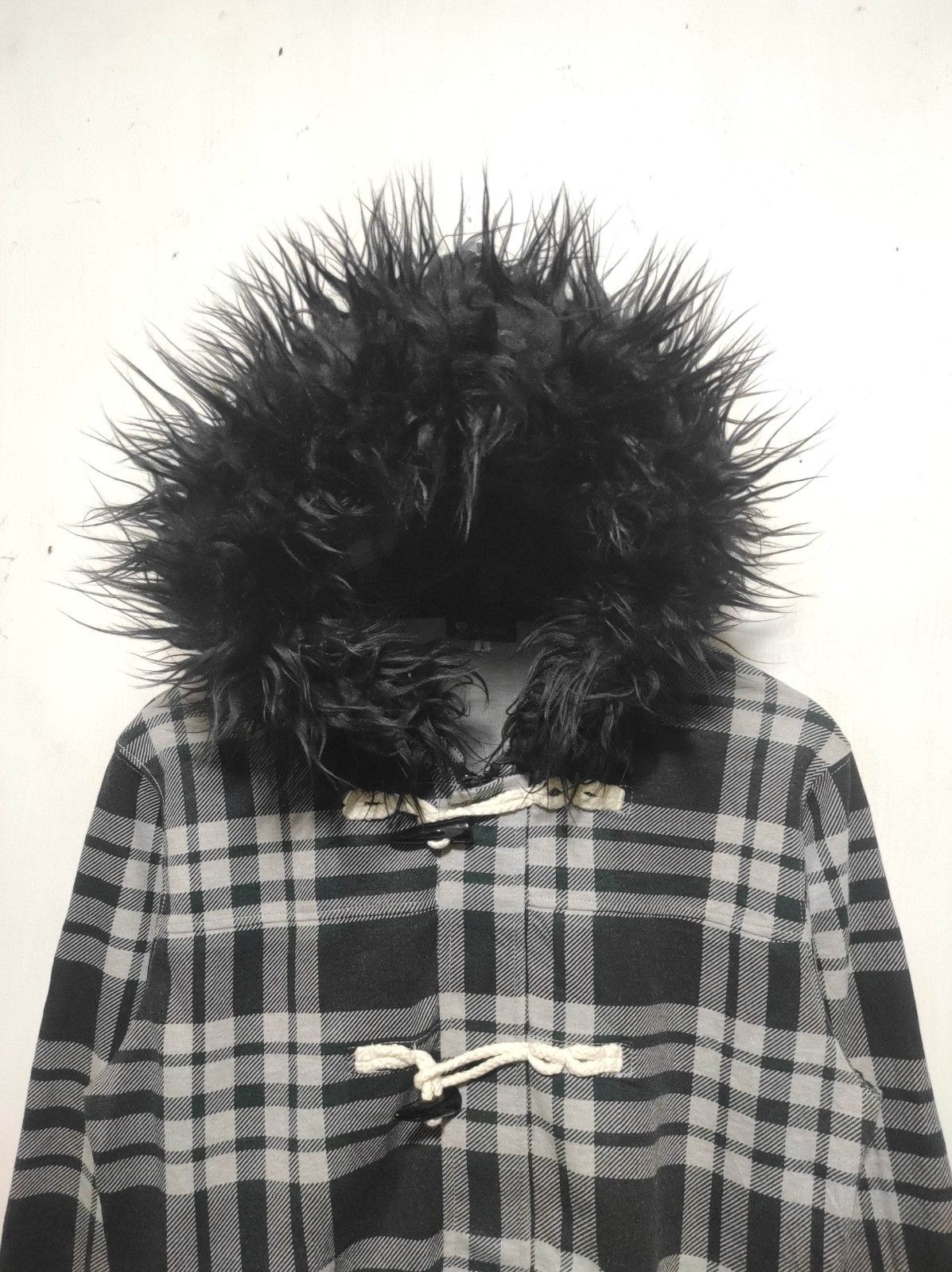 Japanese Brand TK mixpice plaid double zip fur hoodie LGB style Size US M / EU 48-50 / 2 - 3 Thumbnail