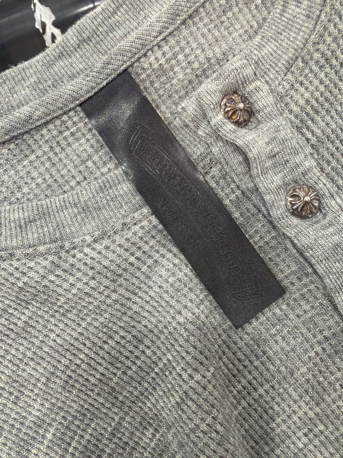 Chrome Hearts Chrome Hearts Embroidered Silver Button Grey Henley L/S Size US S / EU 44-46 / 1 - 3 Thumbnail