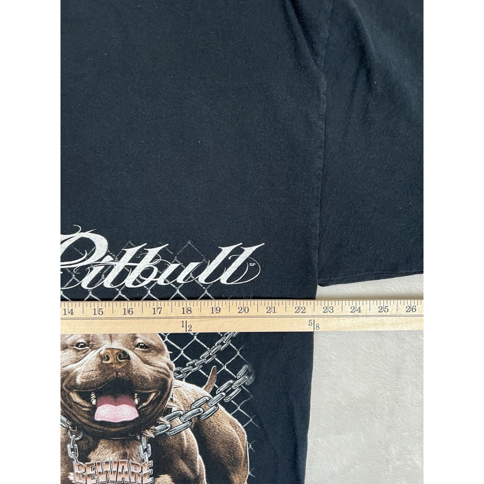 Gildan Vintage Pitbull Dog T-Shirt Size XL Y2K “Beware Dangerous” Size US XL / EU 56 / 4 - 6 Thumbnail