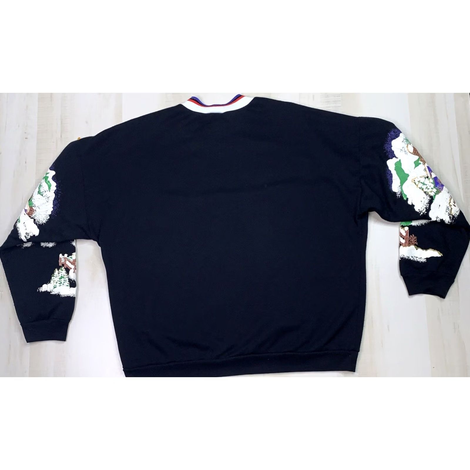 Vintage VINTAGE Nutcracker Christmas Sweater Womens Large Black Pullover 1992 USA Made Puffy Graphics Size L / US 10 / IT 46 - 7 Thumbnail