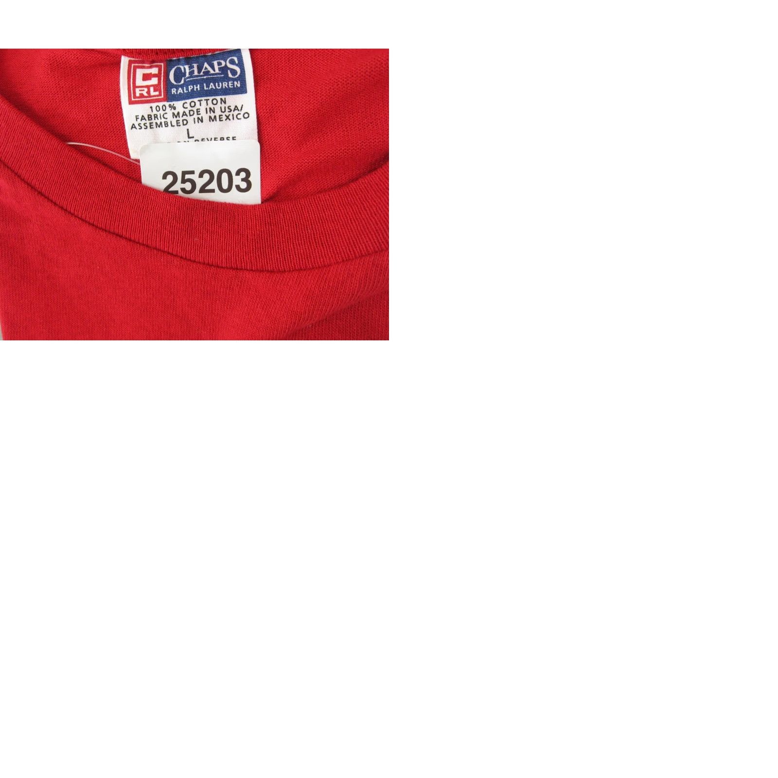 Ralph Lauren Vintage Ralph Lauren Shirt Mens Large Red Chaps T 90s Big Logo Flag Casual Size US L / EU 52-54 / 3 - 9 Thumbnail