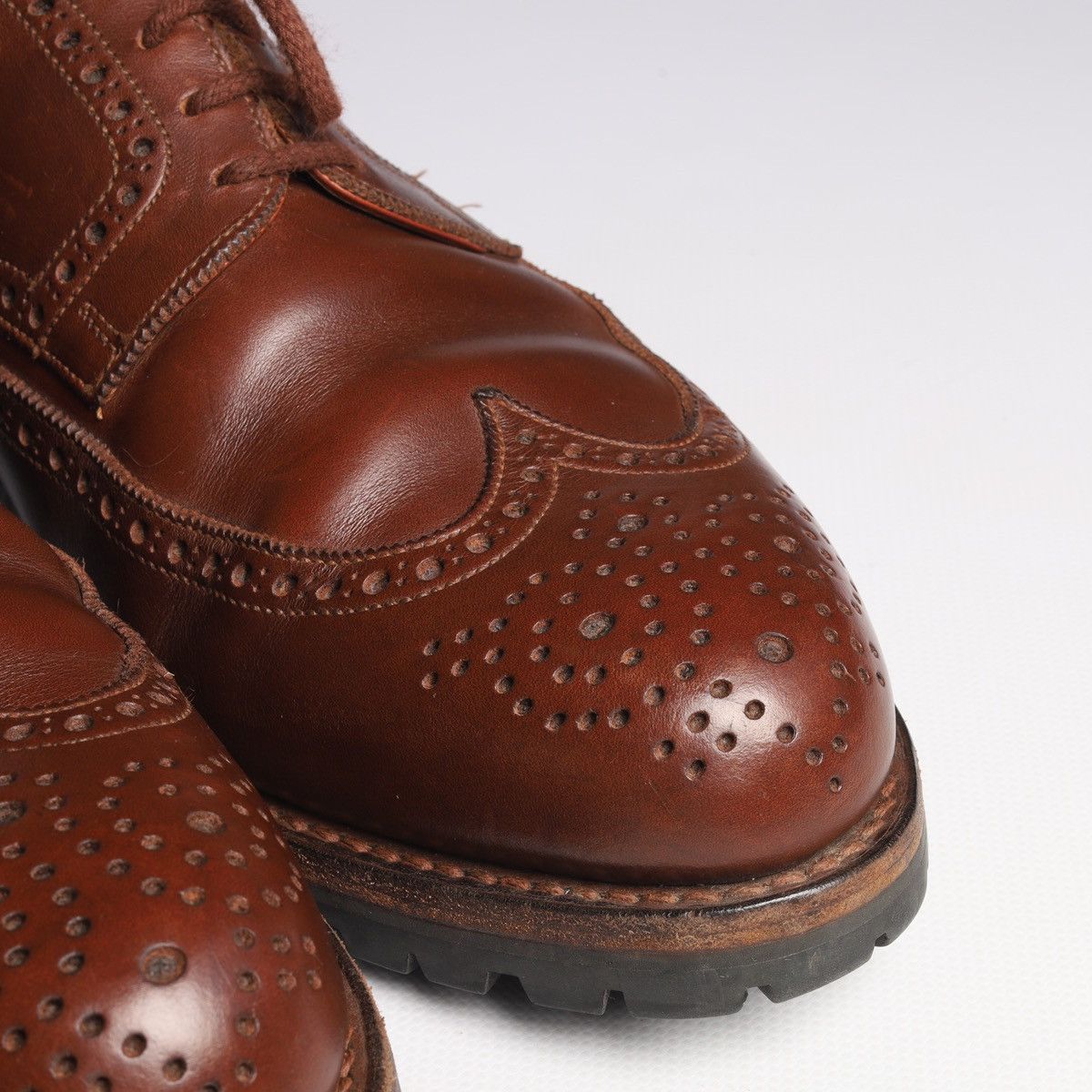 Crockett & Jones × Other UK Alt Wien by Crockett Jones Budapest Derby Leather Shoes Size US 10 / EU 43 - 8 Thumbnail