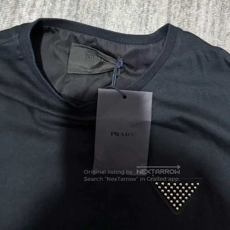 Prada Prada Black Cotton Logo T-Shirt for Men. Size US M / EU 48-50 / 2 - 2 Thumbnail