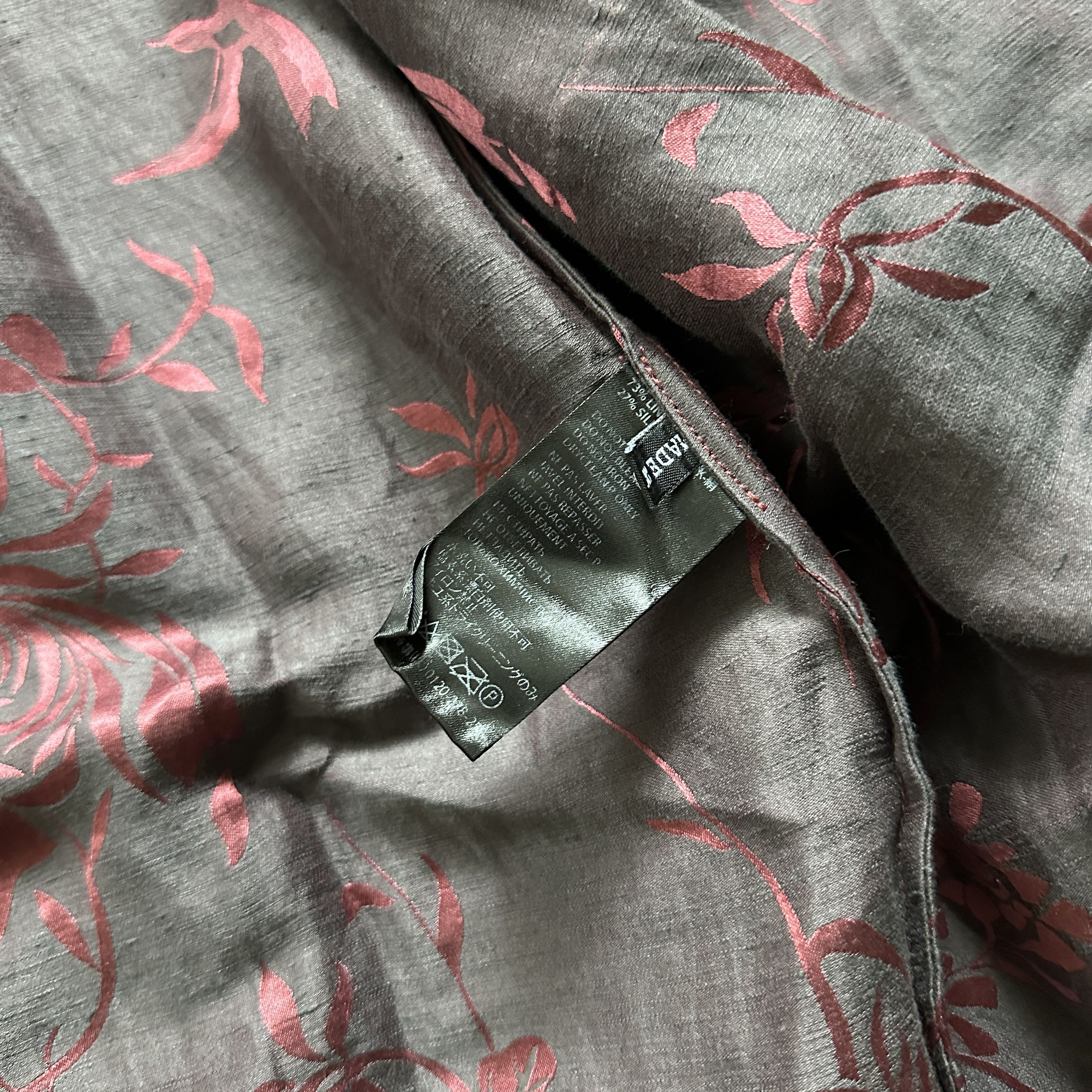 Haider Ackermann SS15 Floral Linen/Silk Oversized Belted Kimono Size US XS / EU 42 / 0 - 8 Thumbnail