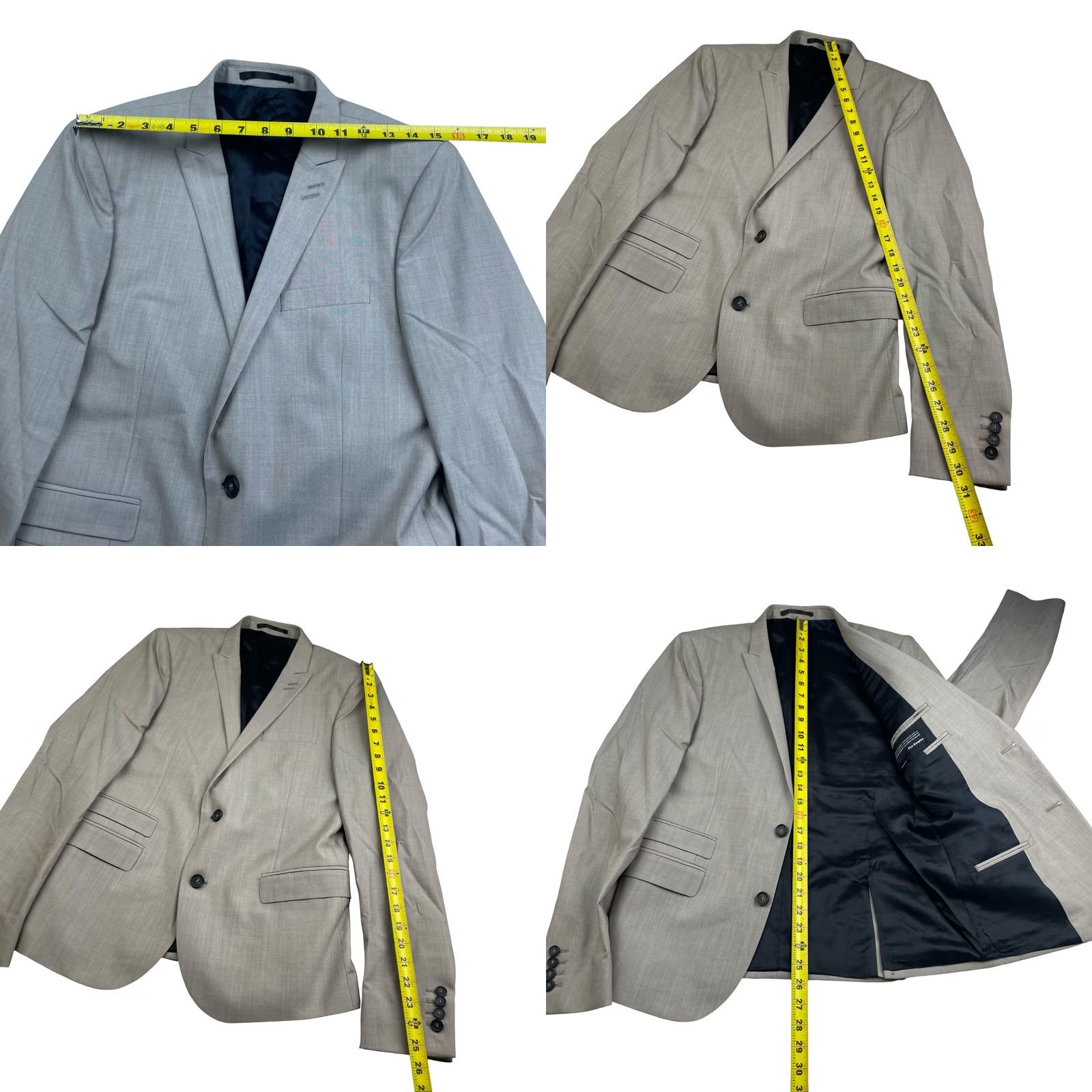 The Kooples The Kooples Men’s Suit 2-Button Beige Wool 100% 36S Regular Jacket 36 Short Pants 30x32 Vintage No Mens Size 36R - 8 Thumbnail