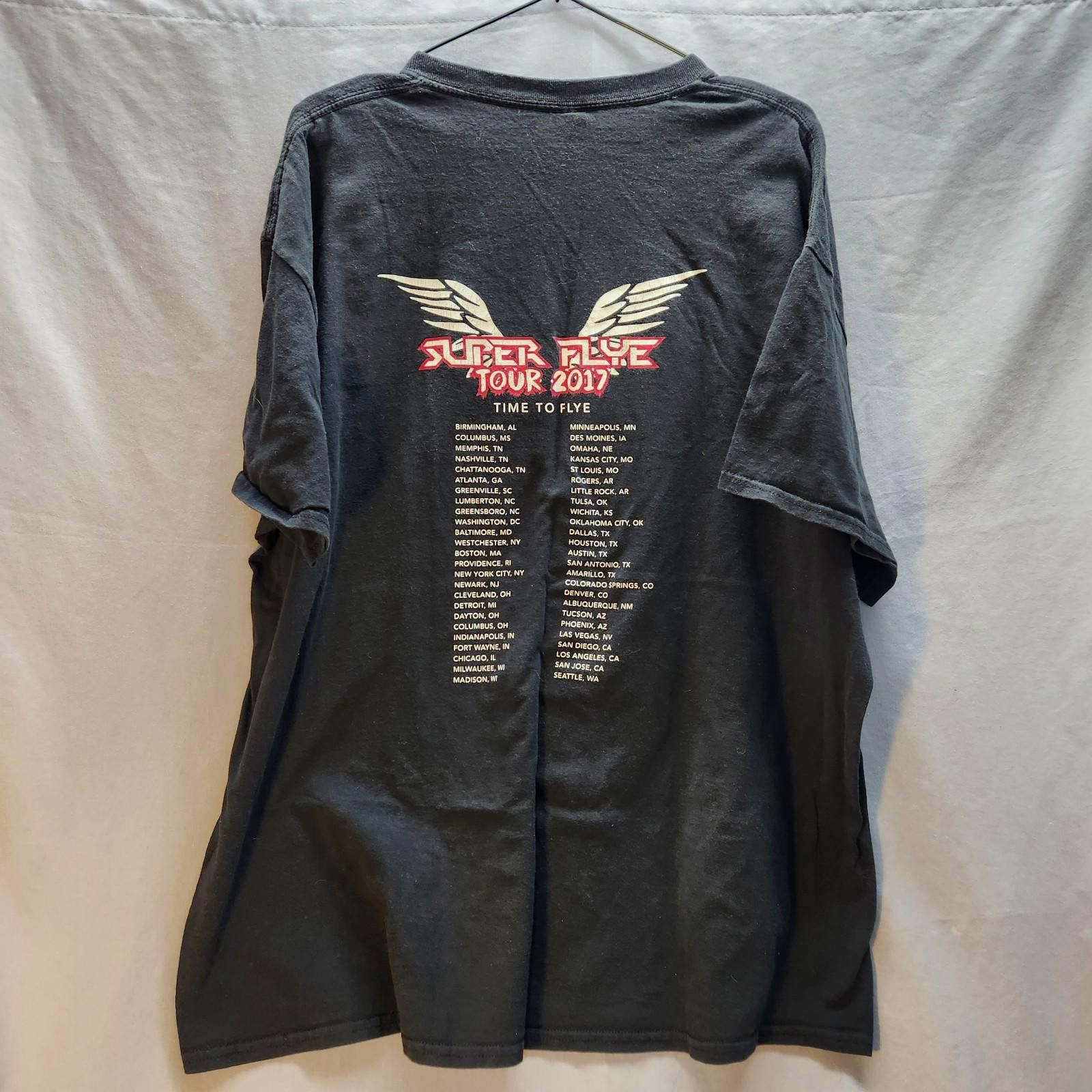 Gildan Flye Or Die Super Flye Tour Shirt Mens 2XL Size US XXL / EU 58 / 5 - 5 Thumbnail
