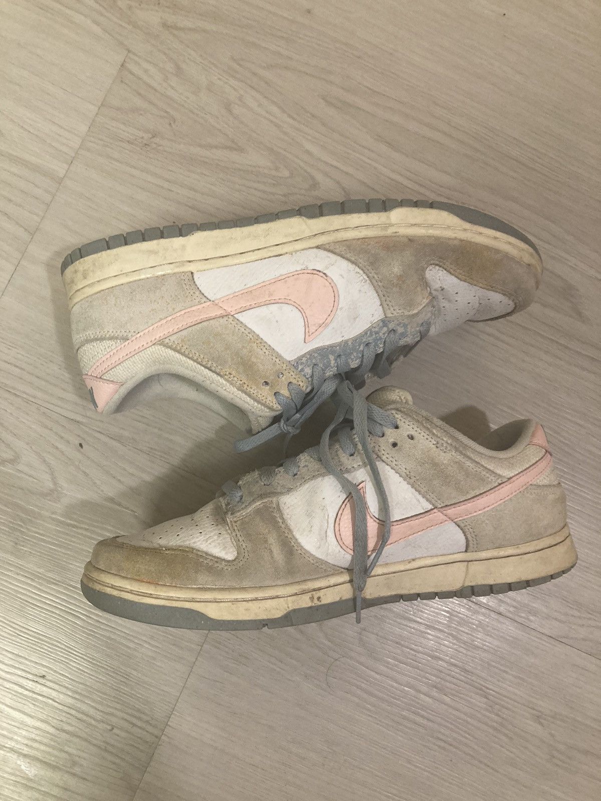 image of Nike Dunk Low Oxidized 2022 Shoes in White/Atmosphere/Boarder Blue, Men's (Size 10)