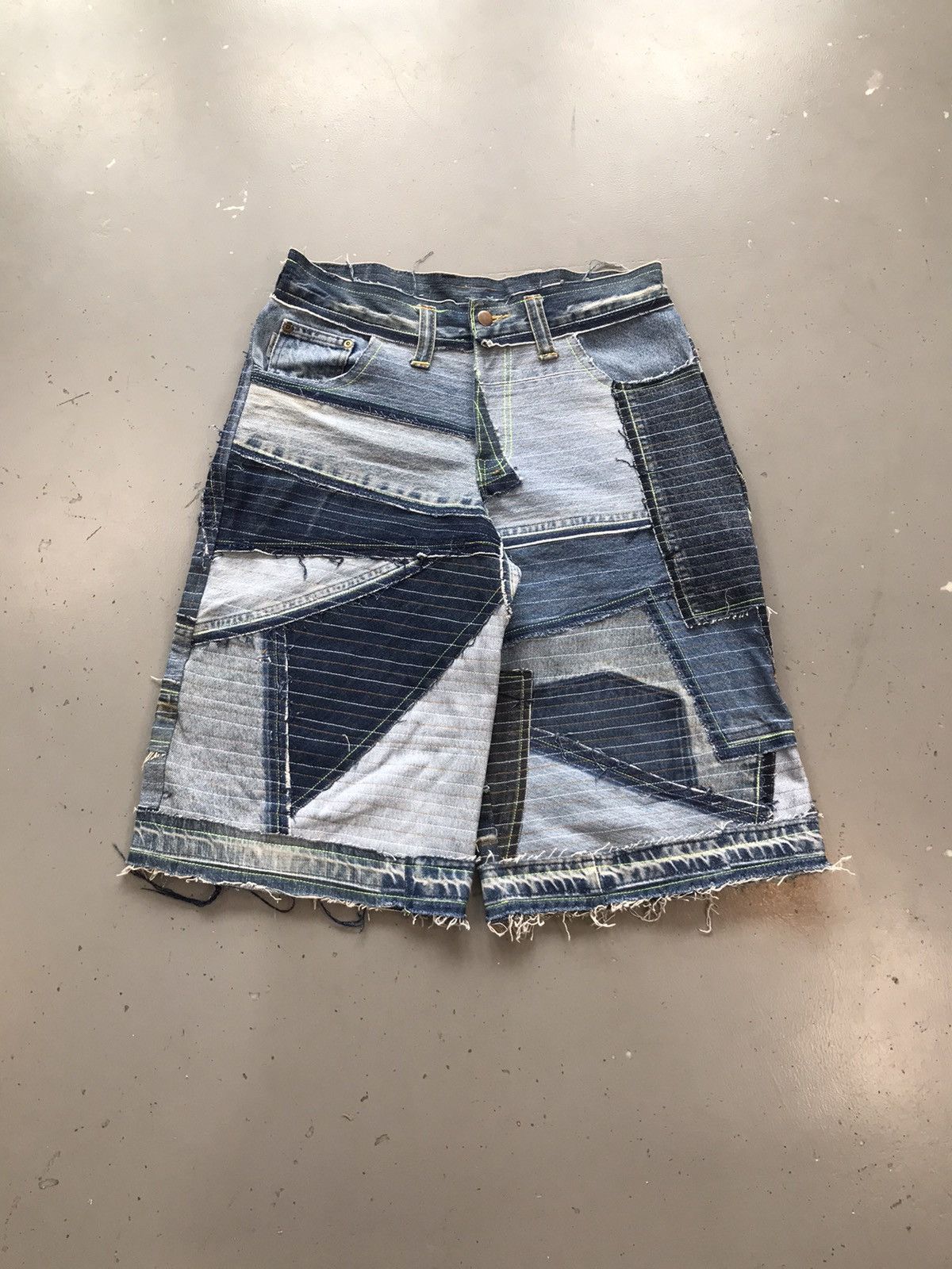 Designer × Vintage Vintage 1of1 upcycle neon scrap jort Size US 32 / EU 48 - 3 Thumbnail