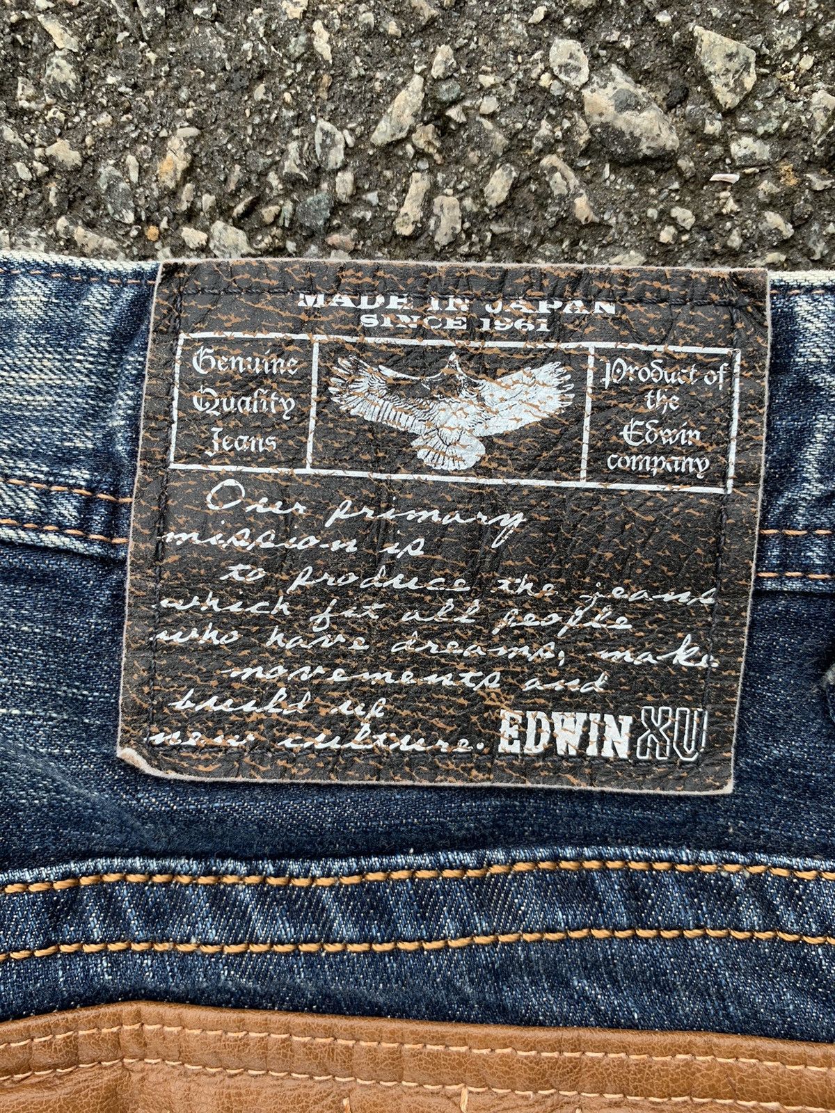 Japanese Brand FLARE💥 EDWIN XV NAVAJO PUNK STYLE MUDMAX WASHED DENIM☠️🎌 Size US 32 / EU 48 - 10 Thumbnail