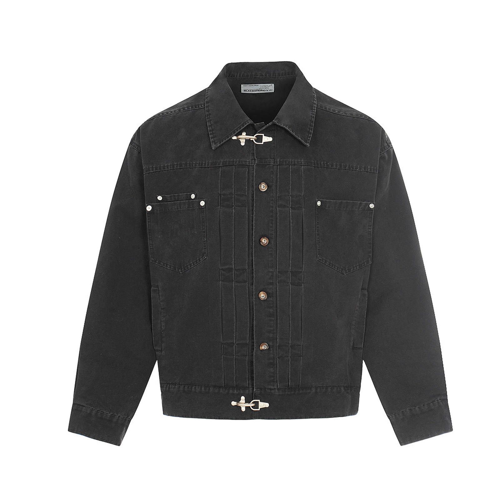 Other Heavyweight Washed Denim Workwear Jacket | Khaki & Black Size US M / EU 48-50 / 2 - 3 Thumbnail