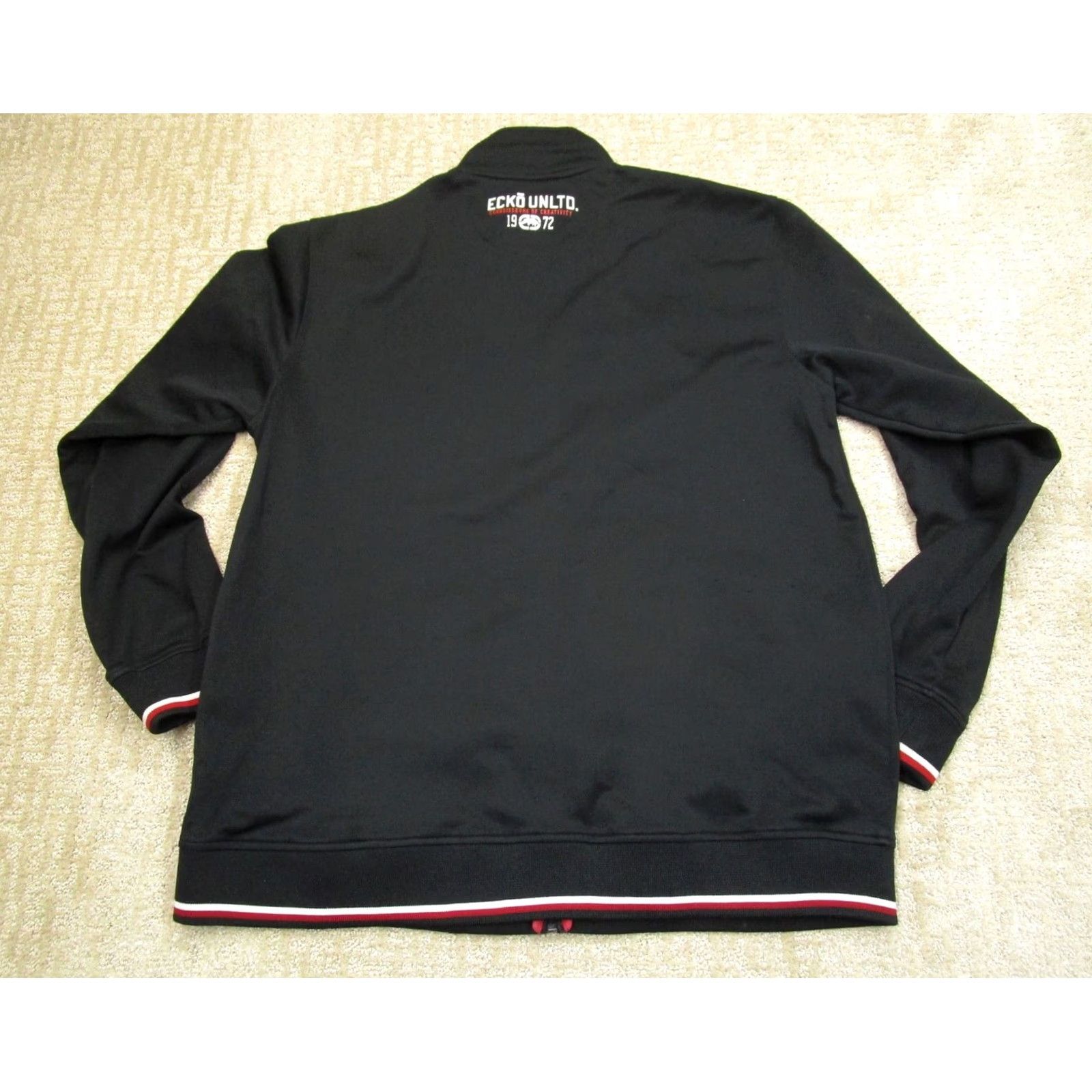Ecko Unltd. Ecko Unltd Jacket Men XL Black Full Zip Windbreaker Hip Hop Outdoor Urban Streetwear Rino Size US XL / EU 56 / 4 - 3 Thumbnail