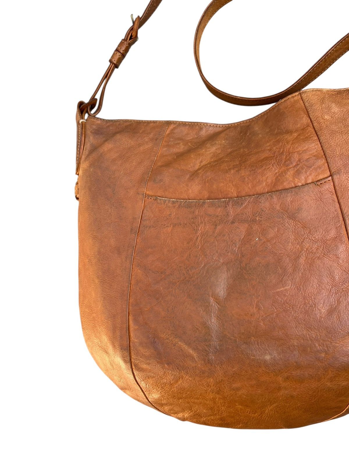 Leather Genten Japan Dirty Mud Patina Leather Bag Size ONE SIZE - 12 Thumbnail