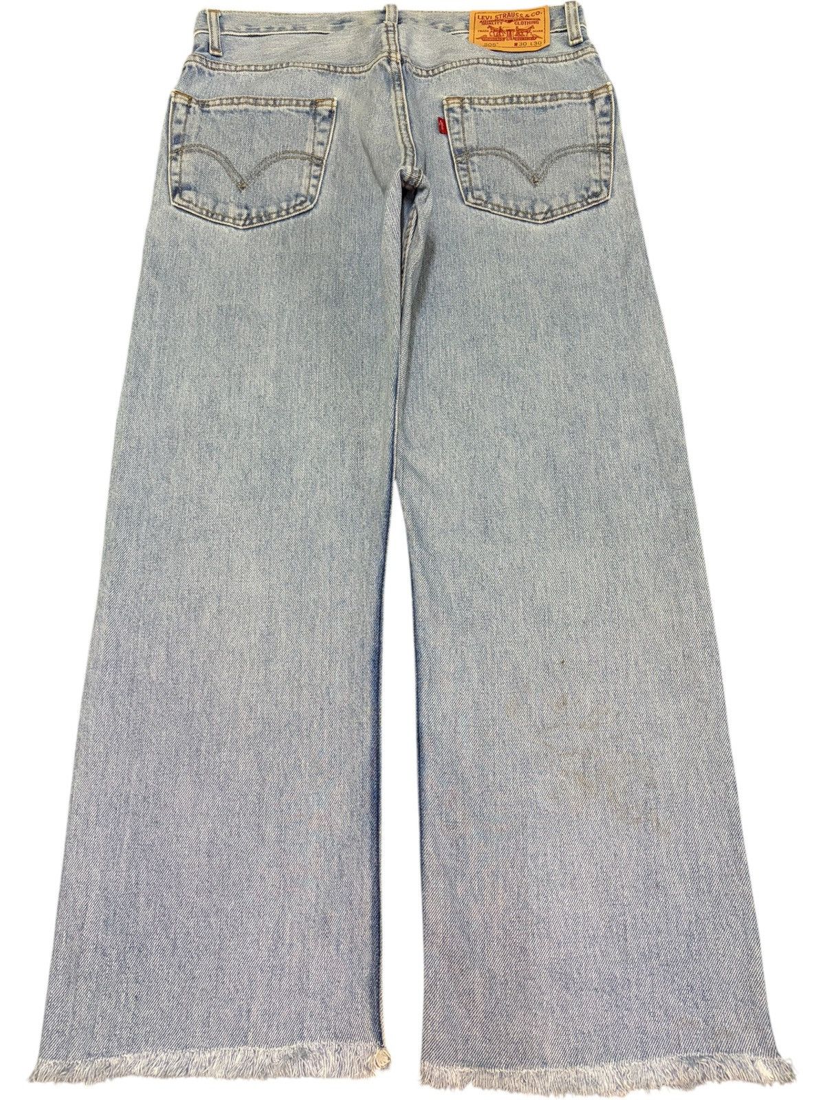 Levi's Vintage 90s Levis 505 Frayed Blue Wash Loose Jeans Size US 30 / EU 46 - 2 Thumbnail