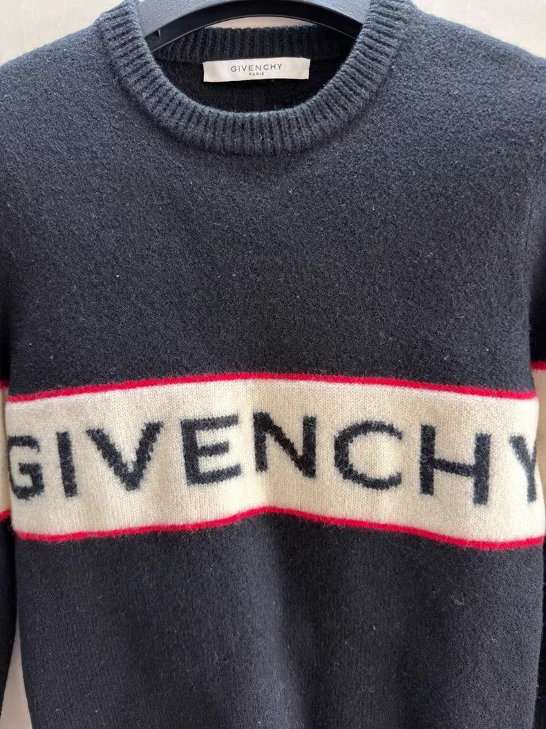 Givenchy Givenchy Logo striped black and white knitted wool sweater Size US XS / EU 42 / 0 - 2 Thumbnail