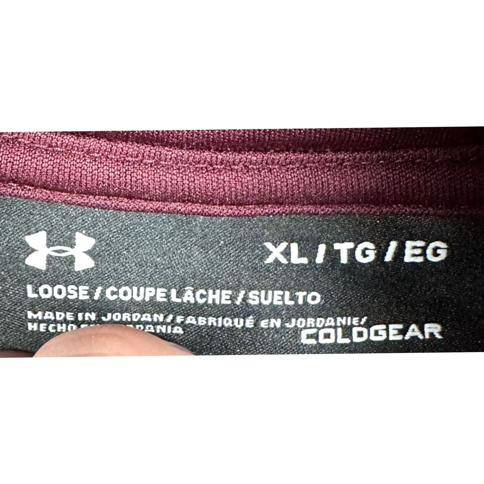 Under Armour Under Armour ColdGear Hoodie Mens XL Maroon Heather Loose Fit Pullover EUC Size US XL / EU 56 / 4 - 4 Thumbnail