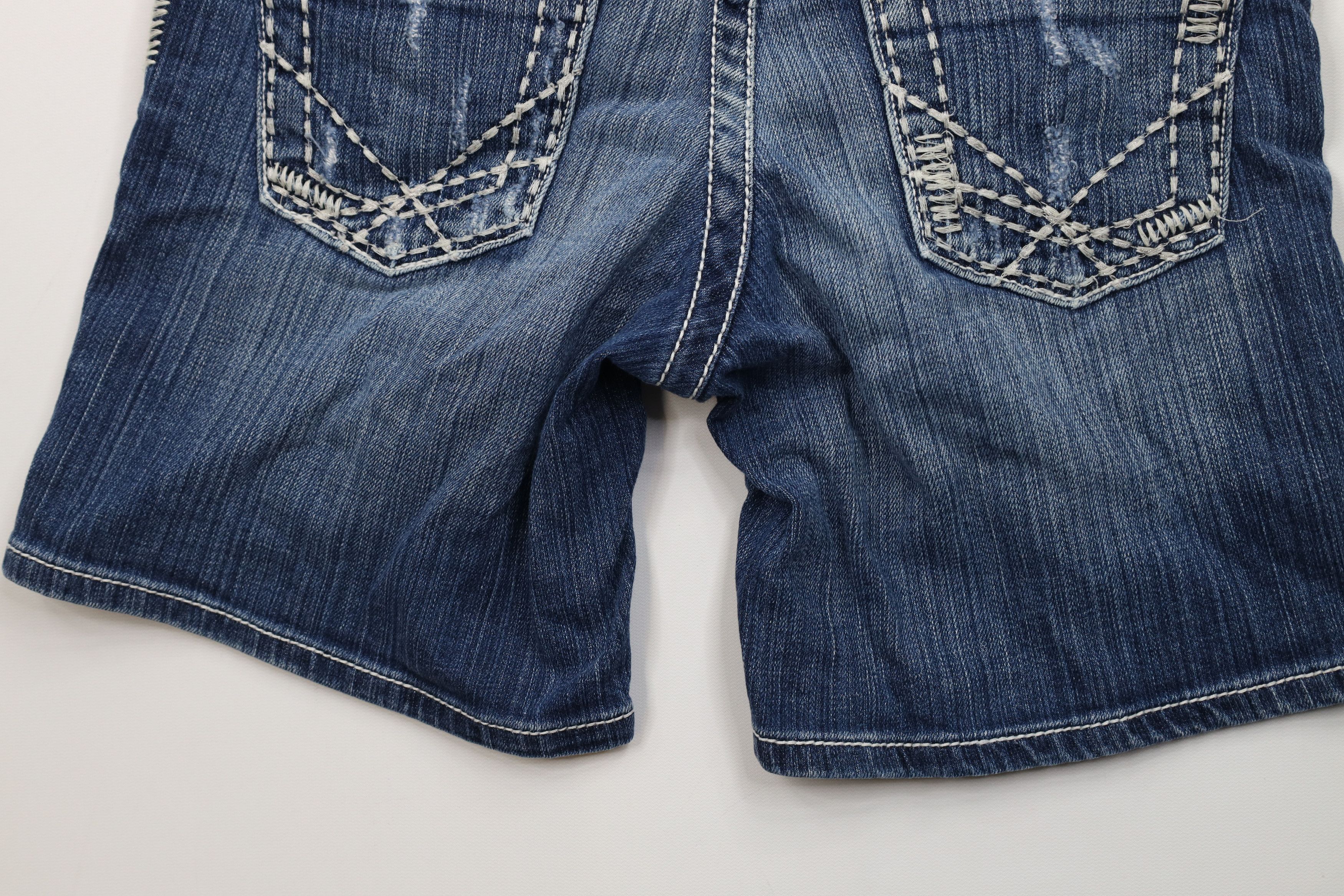 Vintage Buckle BKE Stitch Stella Stretch Denim Jean Shorts Blue Size 26" / US 2 / IT 38 - 12 Thumbnail