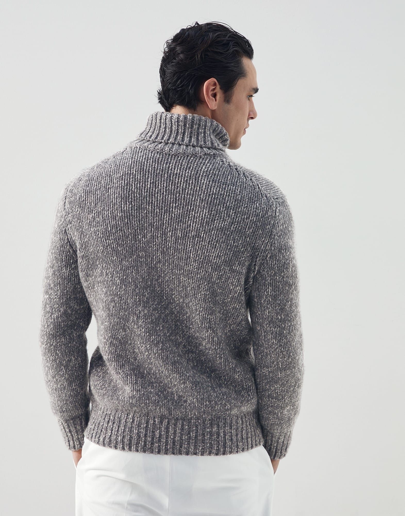 Brunello Cucinelli o1w1db10924 Cashmere Turtleneck in Grey Size US XXL / EU 58 / 5 - 3 Thumbnail