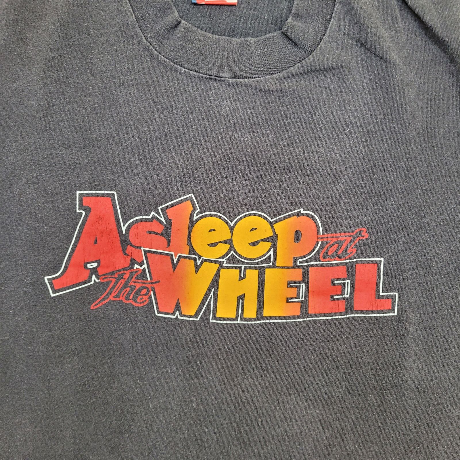 Fruit Of The Loom VTG 80s Alseep At The Wheel Band T-Shirt S/M Faded USA Size US M / EU 48-50 / 2 - 3 Thumbnail