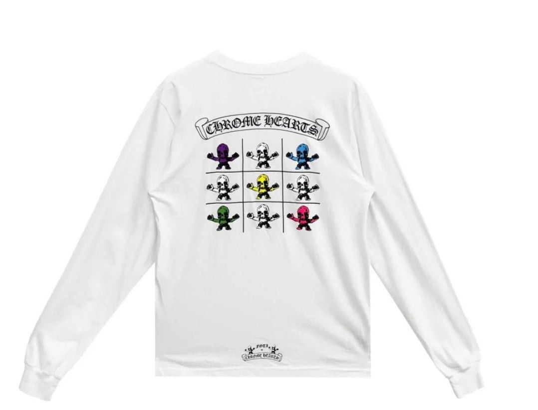 Chrome Hearts Multi Rainbow Foti Teeter Harris White Long Sleeve Tee Size US L / EU 52-54 / 3 - 1 Thumbnail
