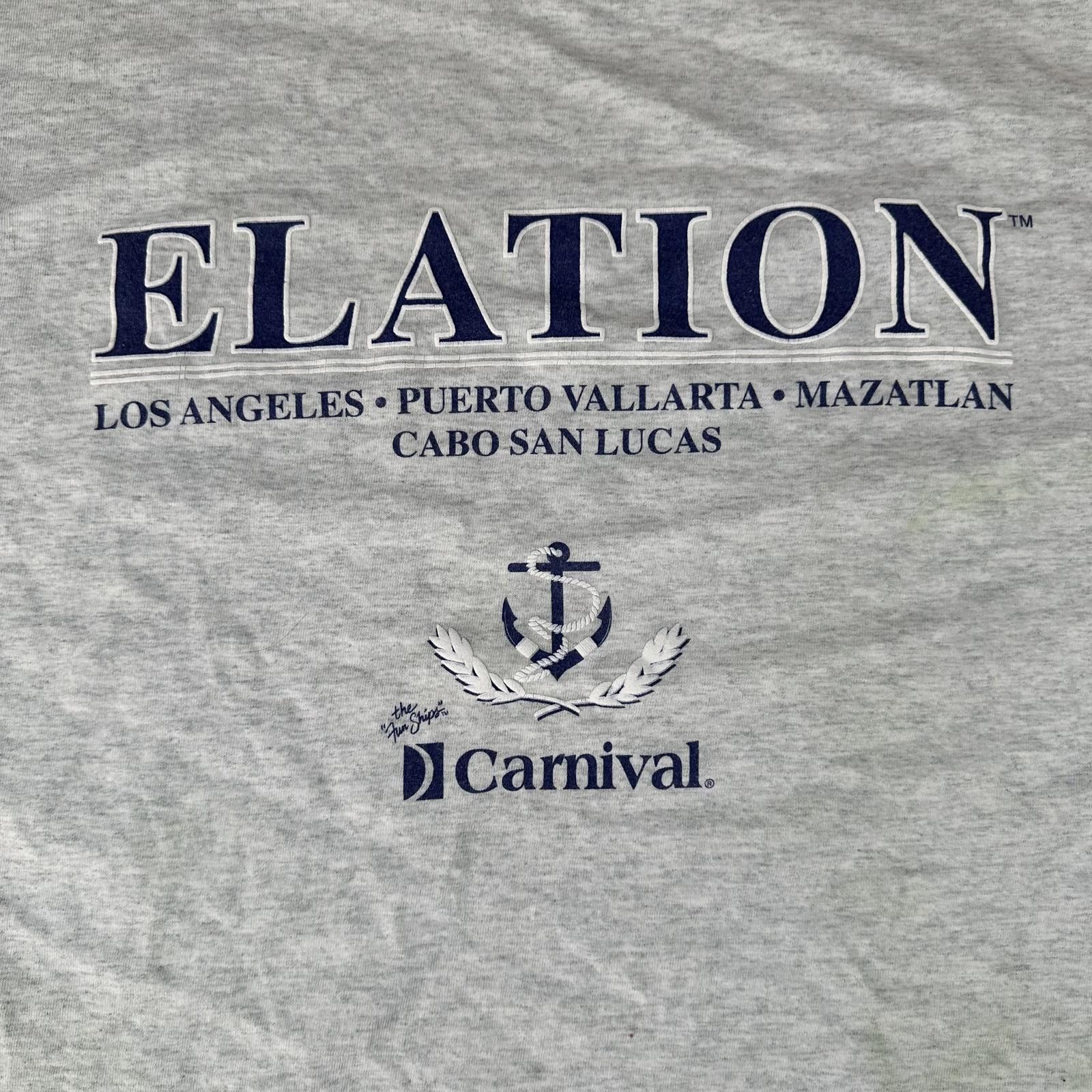 Fruit Of The Loom Carnival Men T-Shirt Size L Gray ELATION Graphic Print Size US XL / EU 56 / 4 - 3 Thumbnail