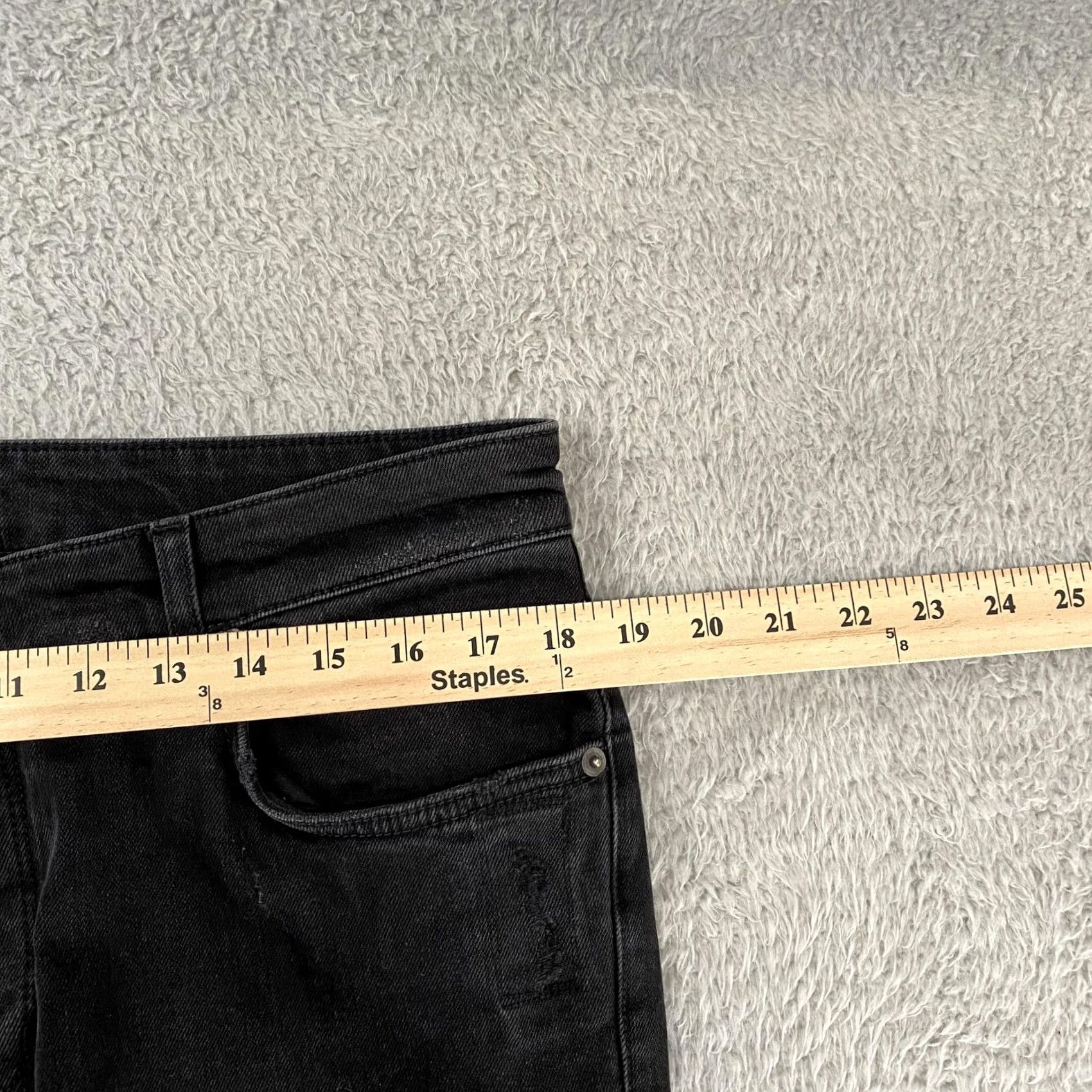 Ksubi Ksubi Jeans Mens 36 Black Distressed Skinny Straight Stretch Denim Button Fly Jeans Size US 36 / EU 52 - 5 Thumbnail