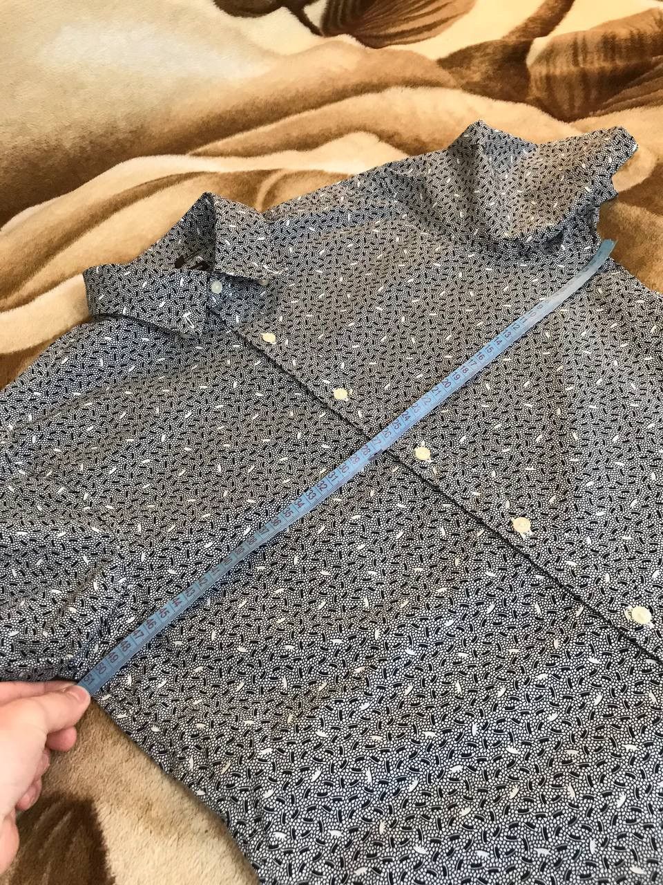 Michael Kors 🔥 Michael Kors Trim Stretch Cotton Short Sleeve Button Shirt Size US M / EU 48-50 / 2 - 6 Thumbnail