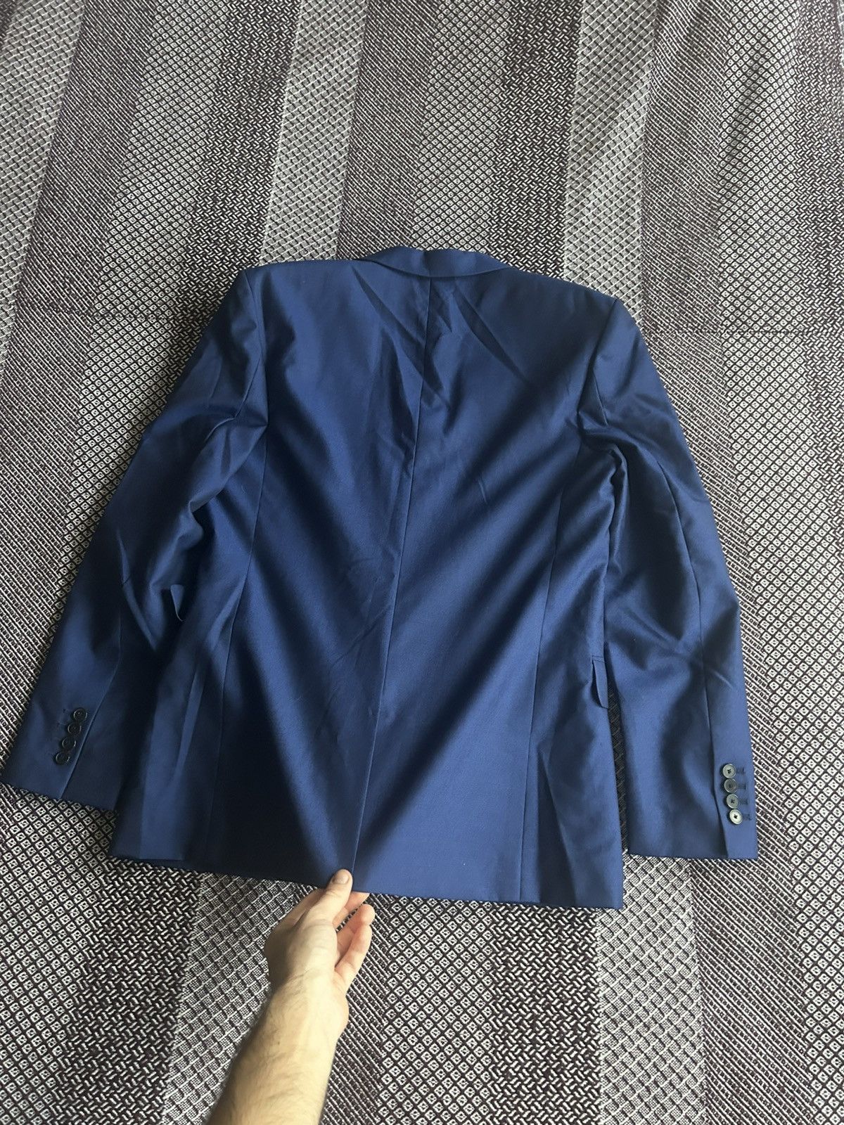 Reiss Reiss Blue Suit Solid Style Classic One Button Mens Size 40R Size 40R - 15 Thumbnail