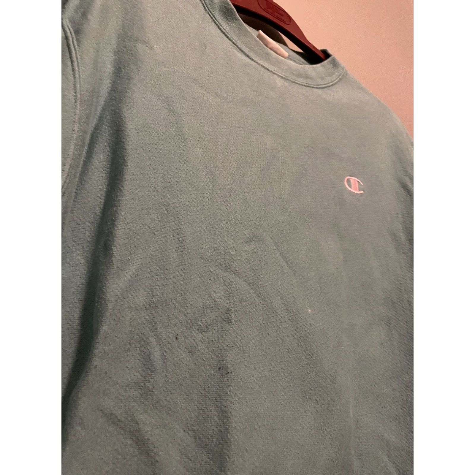 Champion VINTAGE Champion Sweatshirt Reverse Weave Pullover Long Sleeve Crew Neck Men L Teal Blue 80s Sportswear Size US L / EU 52-54 / 3 - 7 Thumbnail