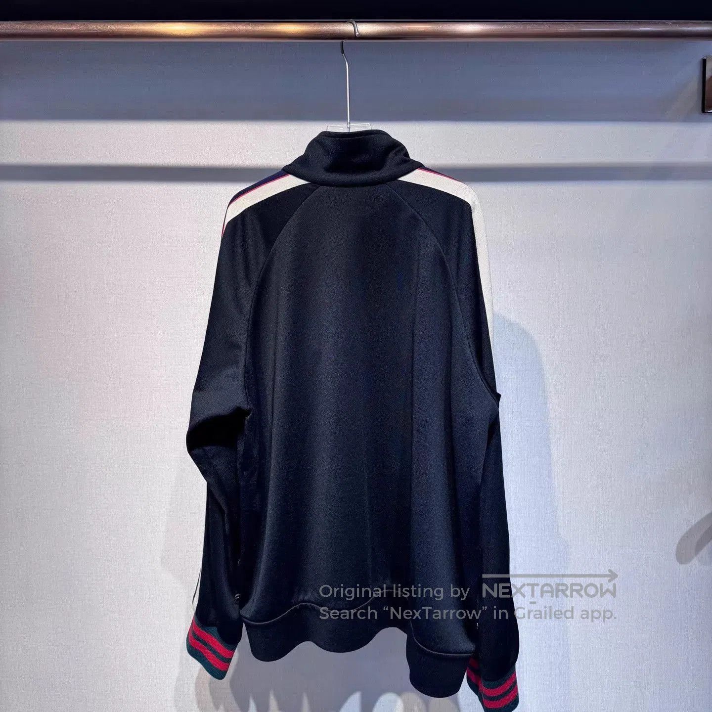 Gucci Black Zip-Up Sweatshirt with Striped Sleeves. Size US XXL / EU 58 / 5 - 2 Thumbnail