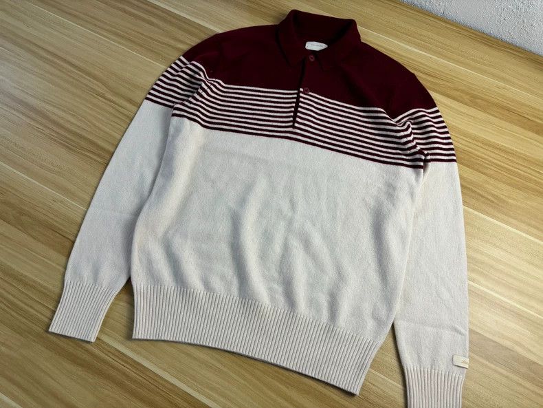 Aime Leon Dore Aime Leon Dore ALD Striped Knitted Wool Blend Polo-neck Swe Size US S / EU 44-46 / 1 - 1 Thumbnail