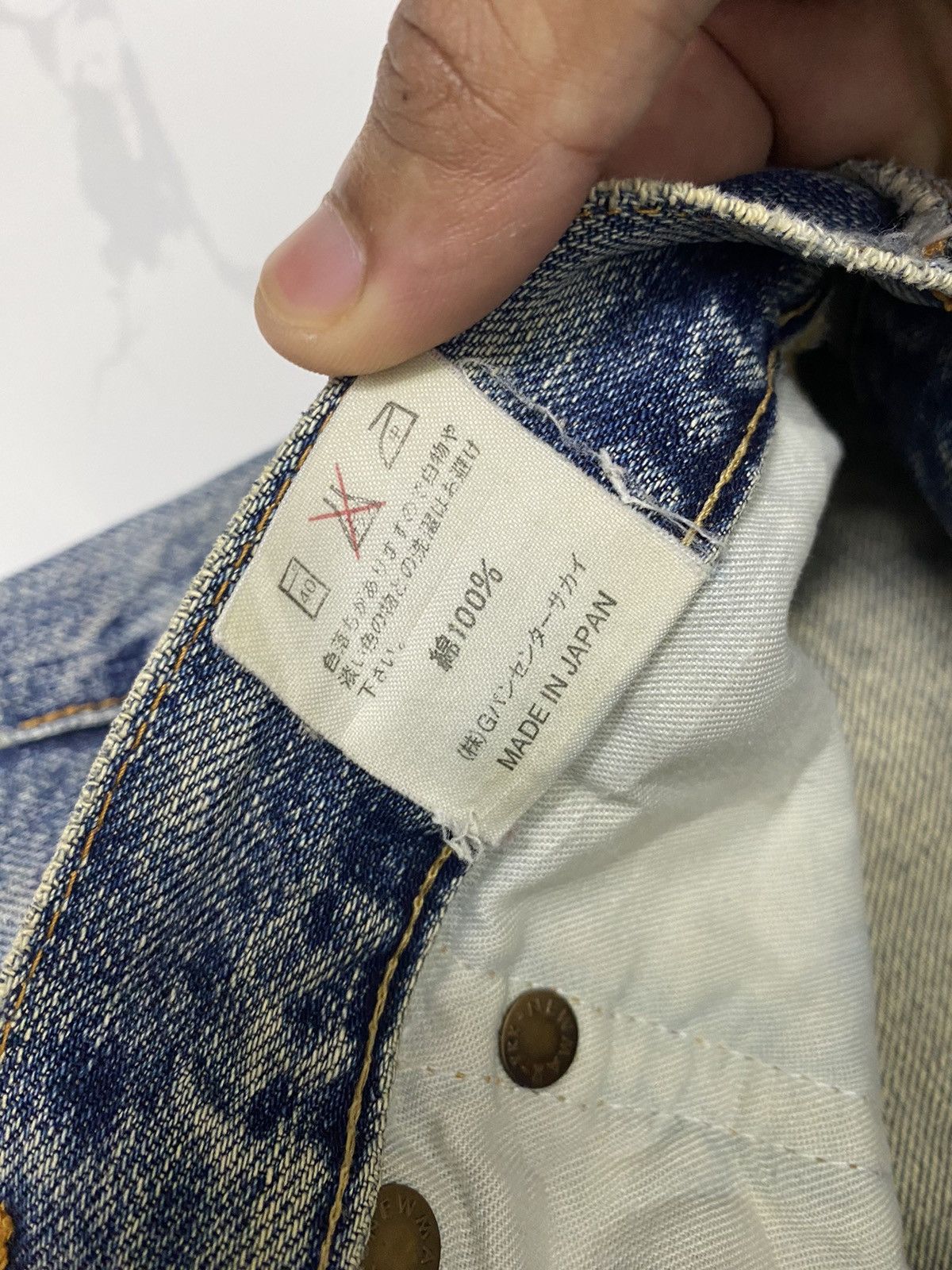 EIGHT-G EIGHT G SELVEDGE DIRT MADE IN JAPAN DISTRESS DENIM JEANS Size US 32 / EU 48 - 8 Thumbnail