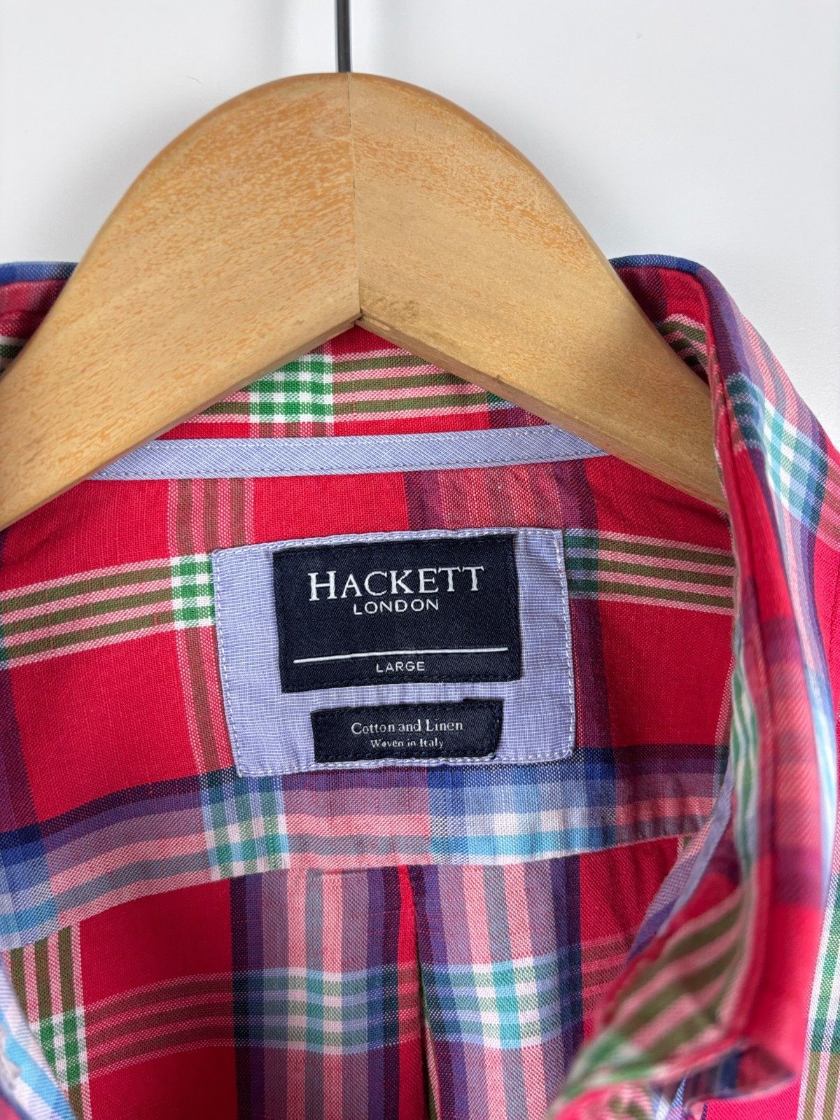 Hackett Hackett London Flannel Button Up Shirt Linen Cotton Size L Size US L / EU 52-54 / 3 - 7 Thumbnail