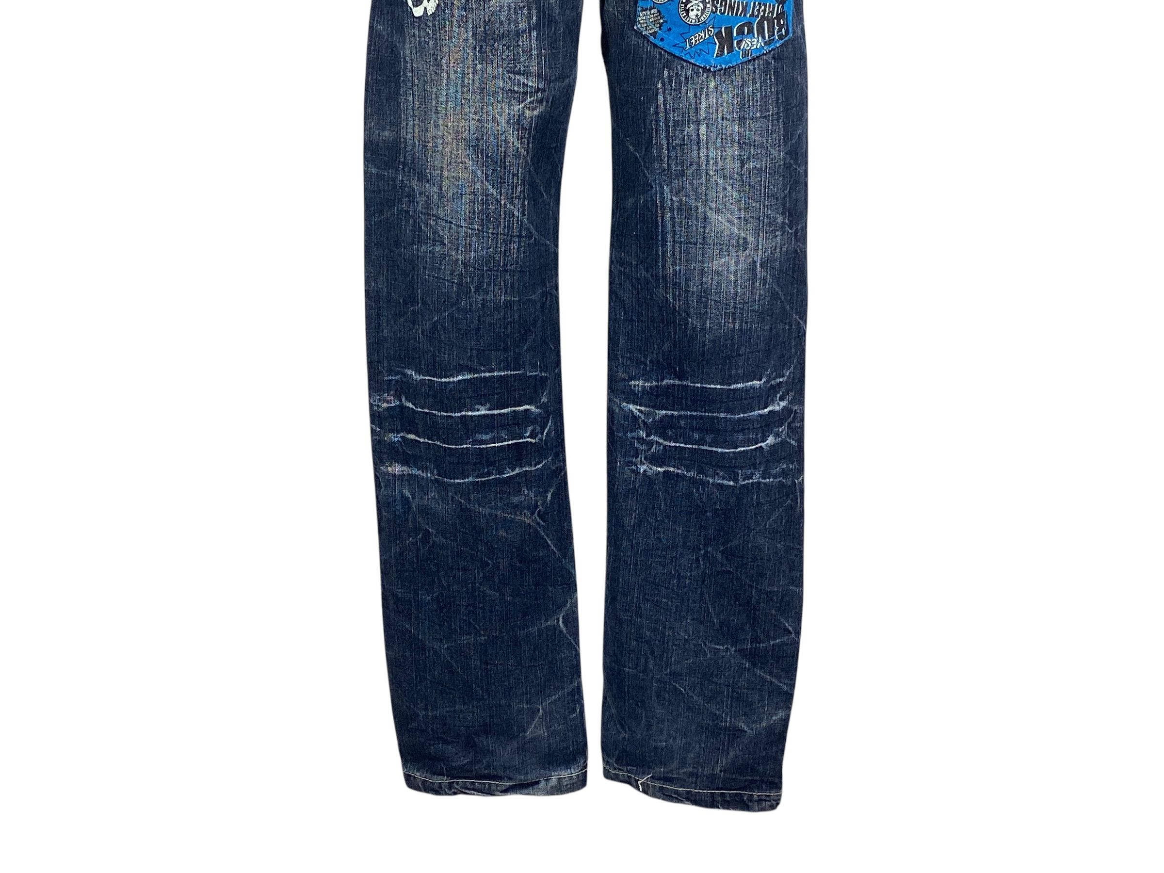 Japanese Brand Batsu Pants Casual Pants Skull Print Pants Size 26" / US 2 / IT 38 - 7 Thumbnail