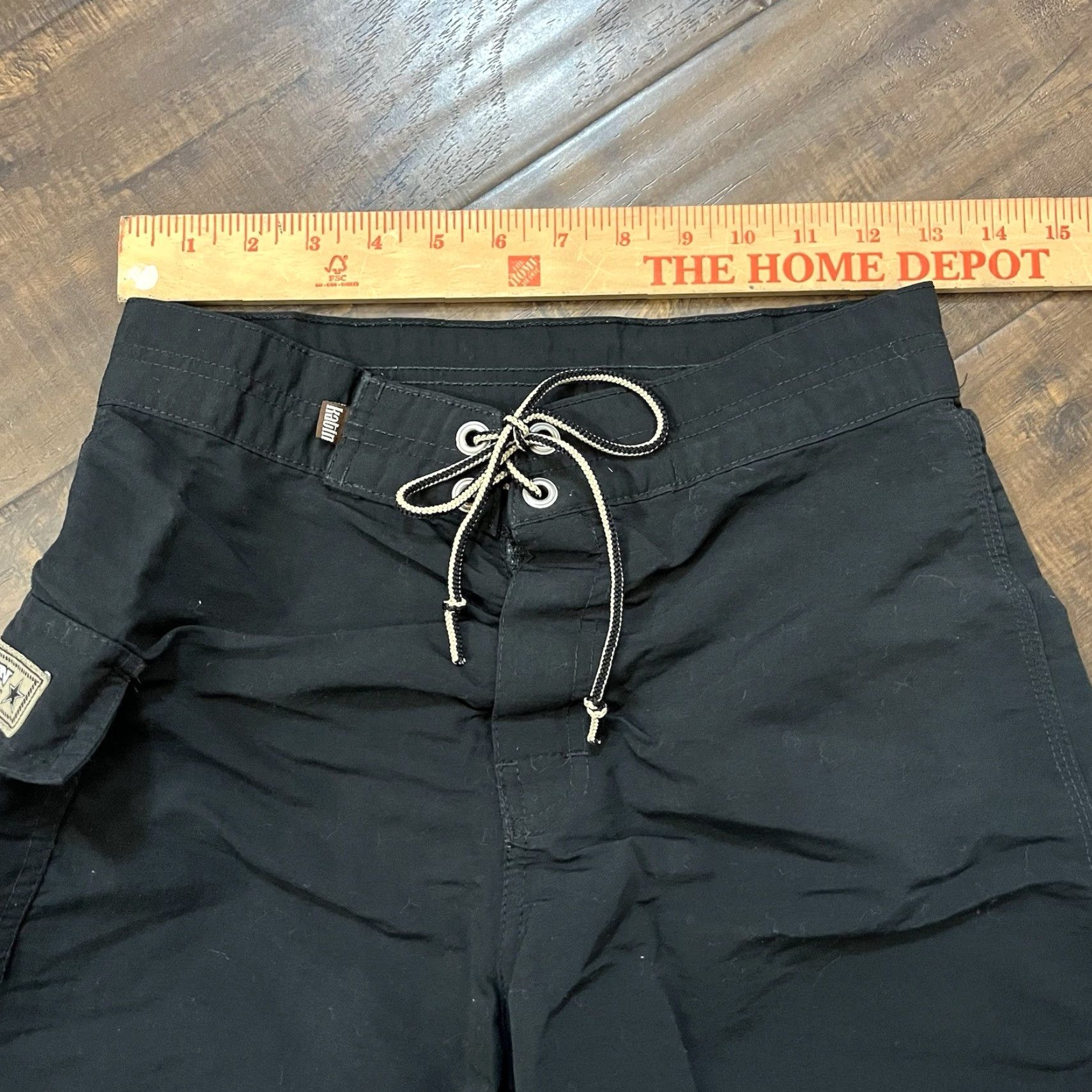 Katin VINTAGE Katin Surf Trunks Shorts Men Size 26 Black Boardshorts 80s Beach Quick Dry Size US 26 / EU 42 - 4 Thumbnail