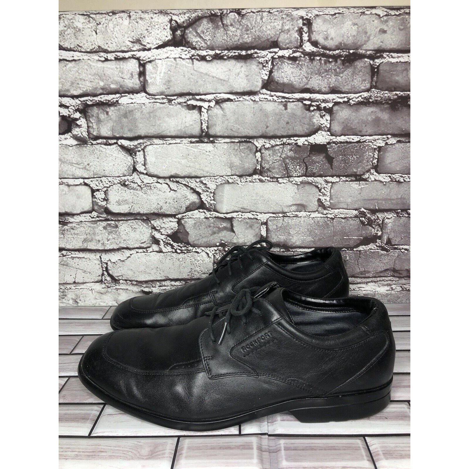 Rockport Rockport Adiprene Black Leather Oxfords Lace Up Casual Shoes Size US 11 / EU 44 - 13 Thumbnail