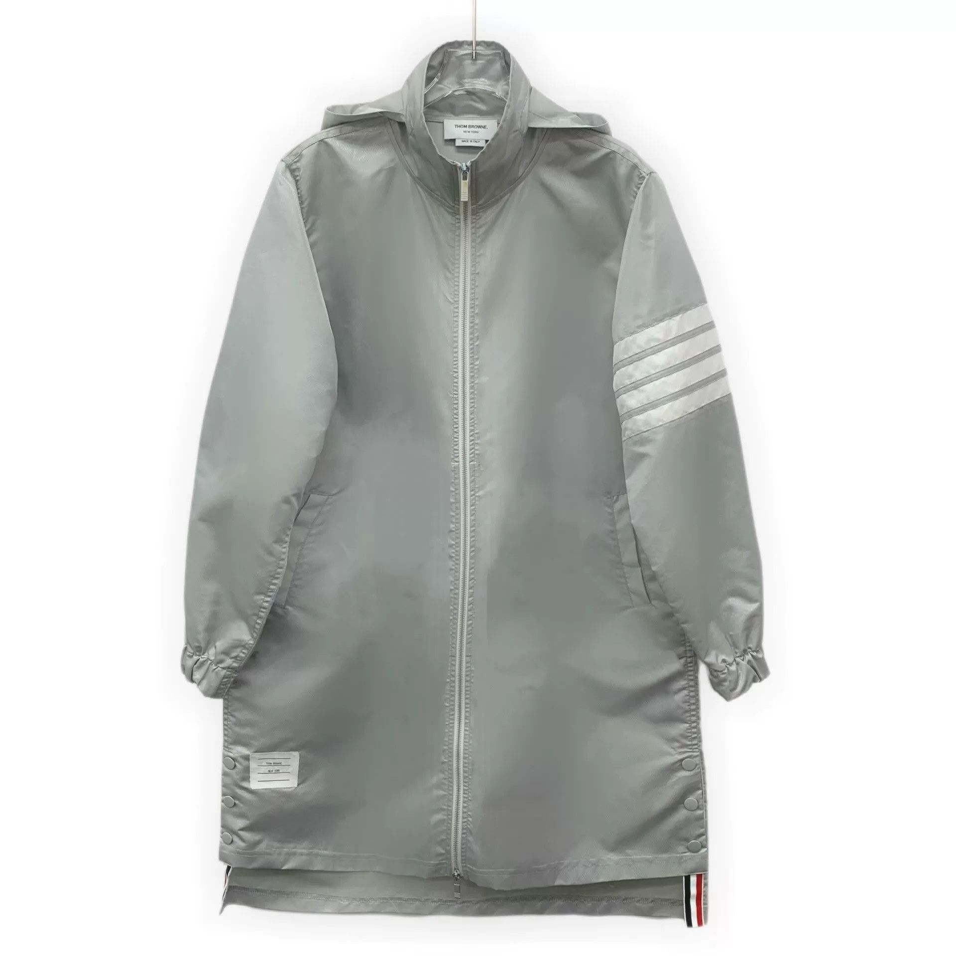 Thom Browne thom browne gray long sleeve hooded coat Size US M / EU 48-50 / 2 - 1 Thumbnail